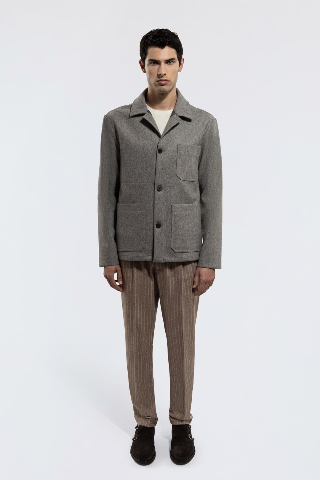 Working Jacket in Lana Vergine