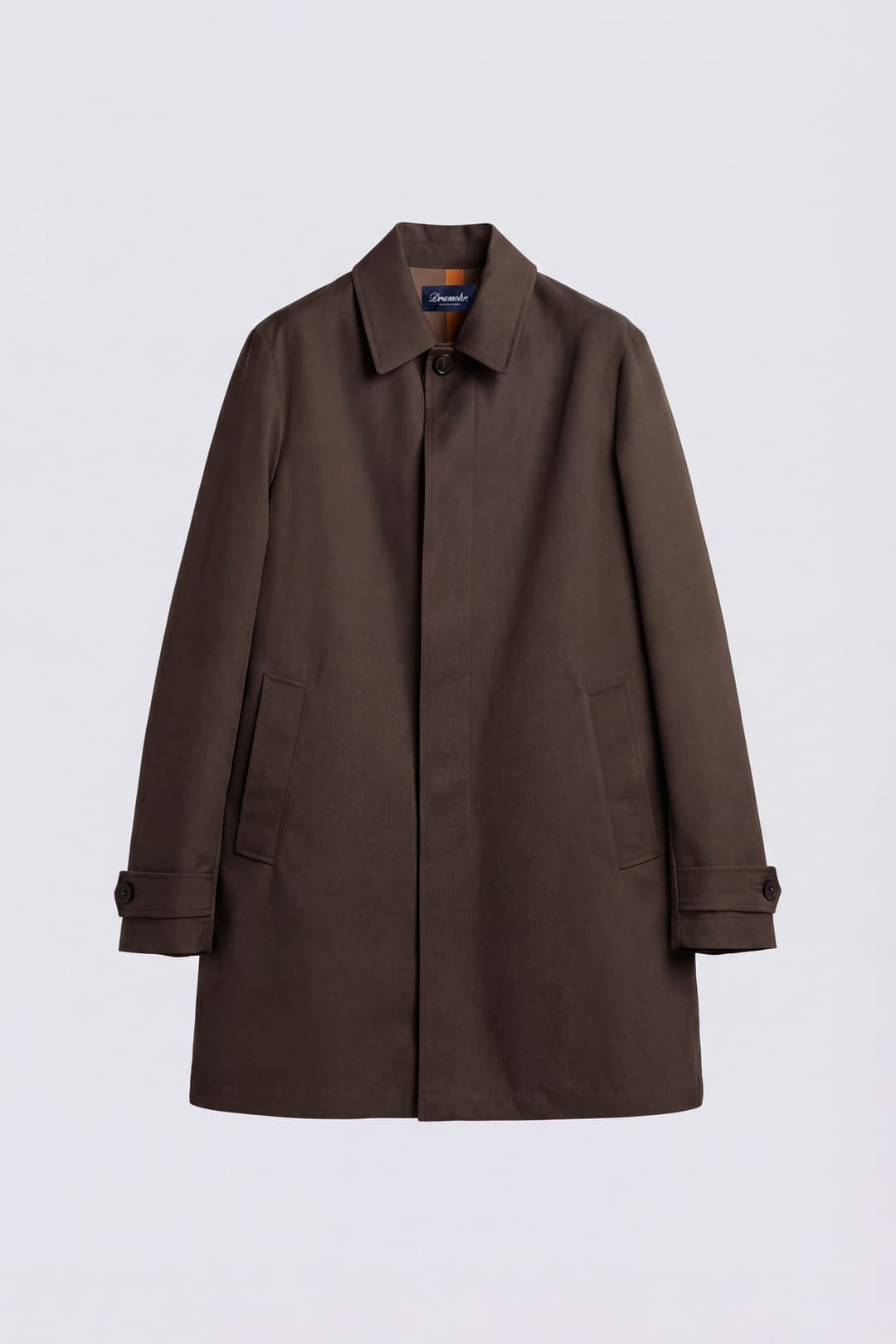 Sobretodo en Gabardina con Forro a Cuadros