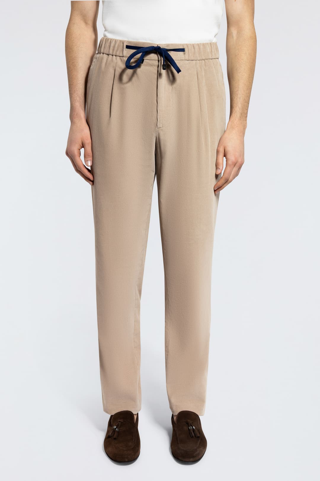 Pantalone con Pinces in Cotone