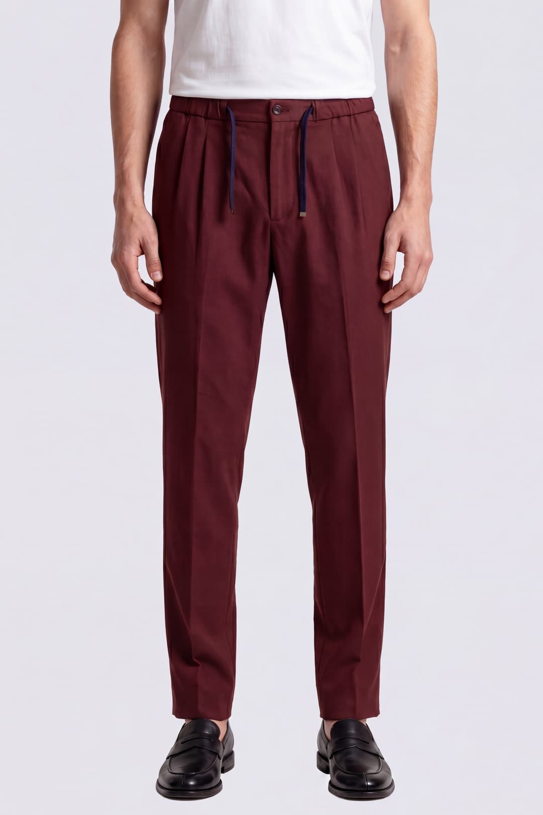 Cotton Trousers with Pleats