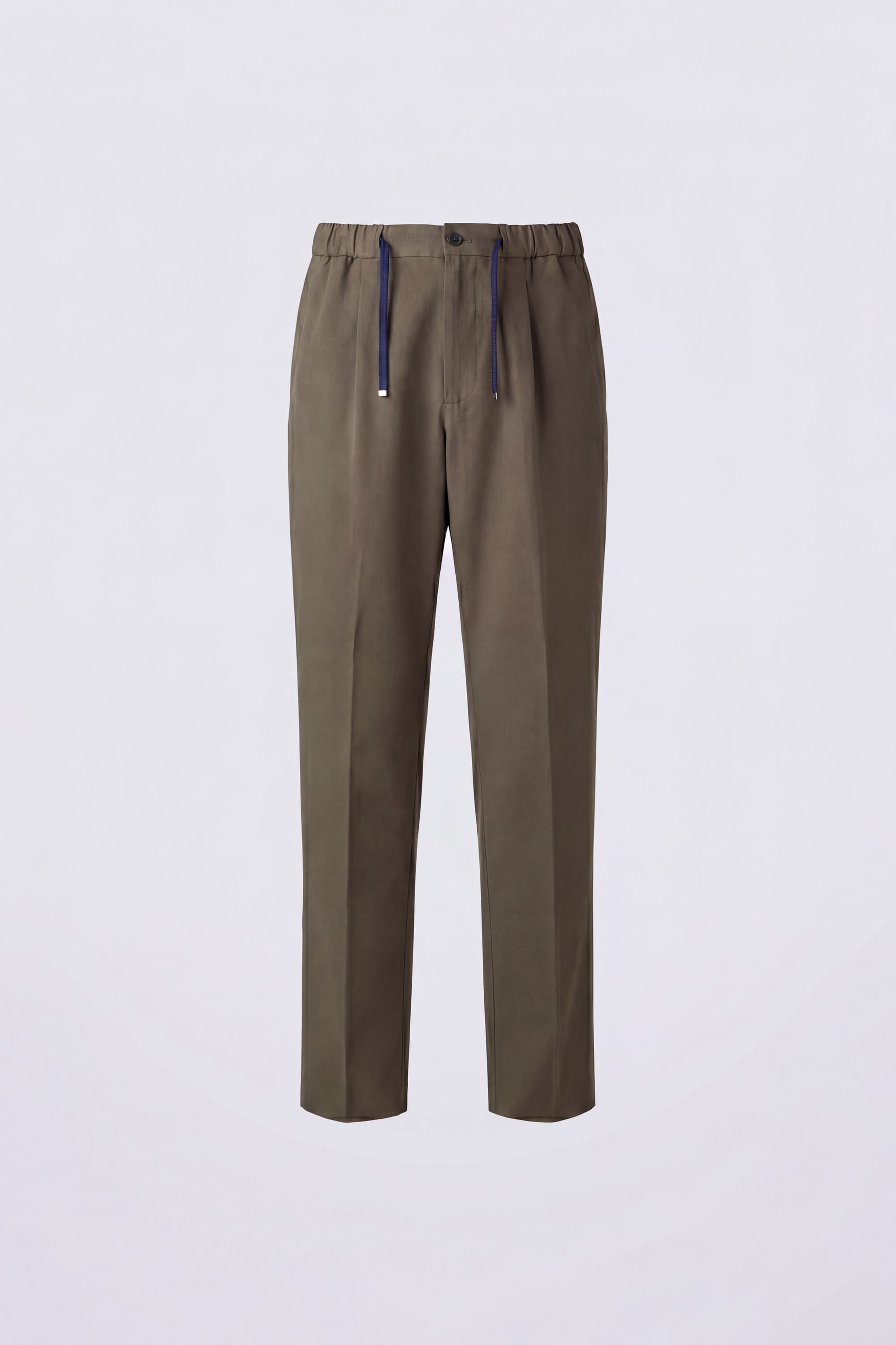Cotton Trousers with Pleats - Image 1