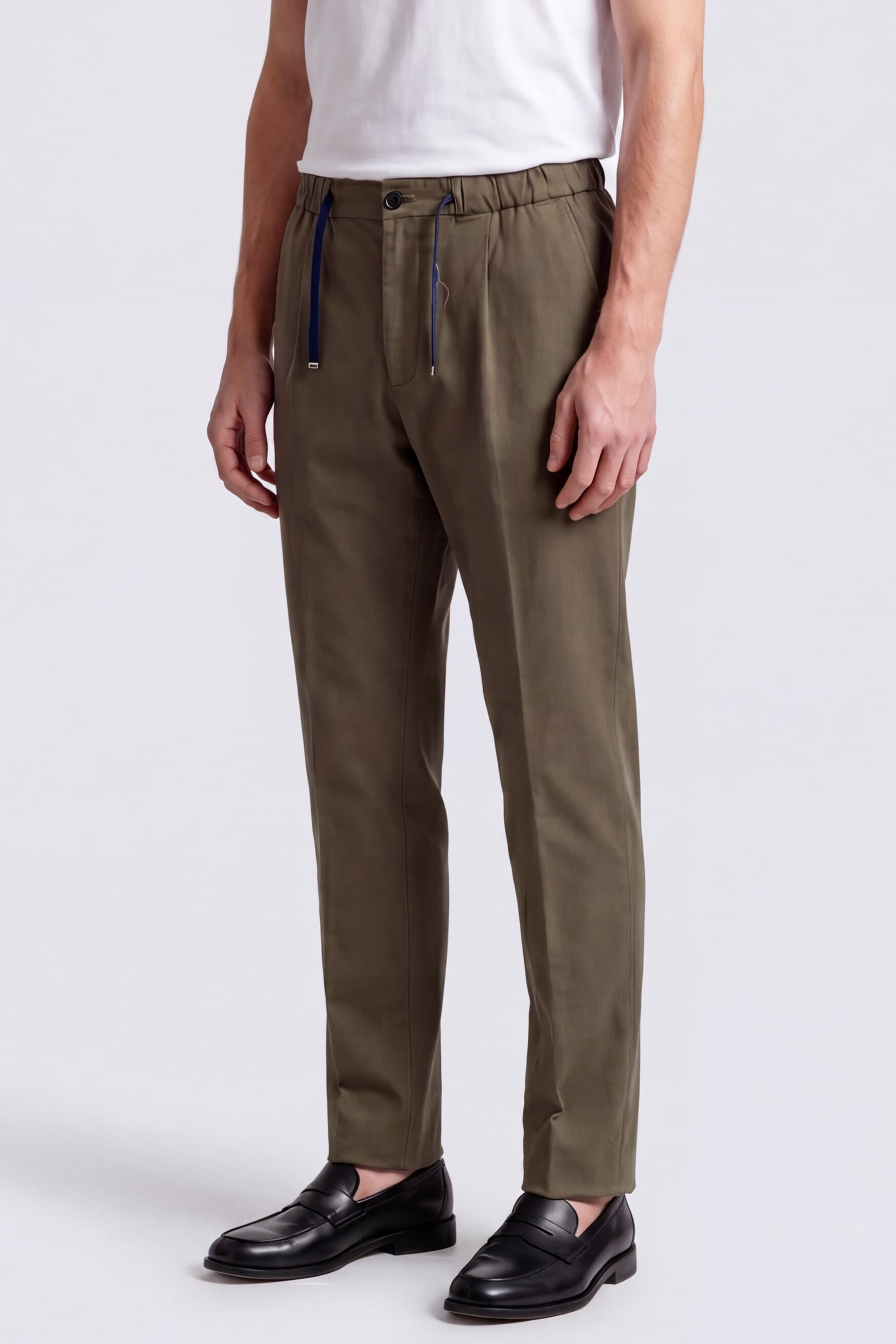 Cotton Trousers with Pleats - Image 3