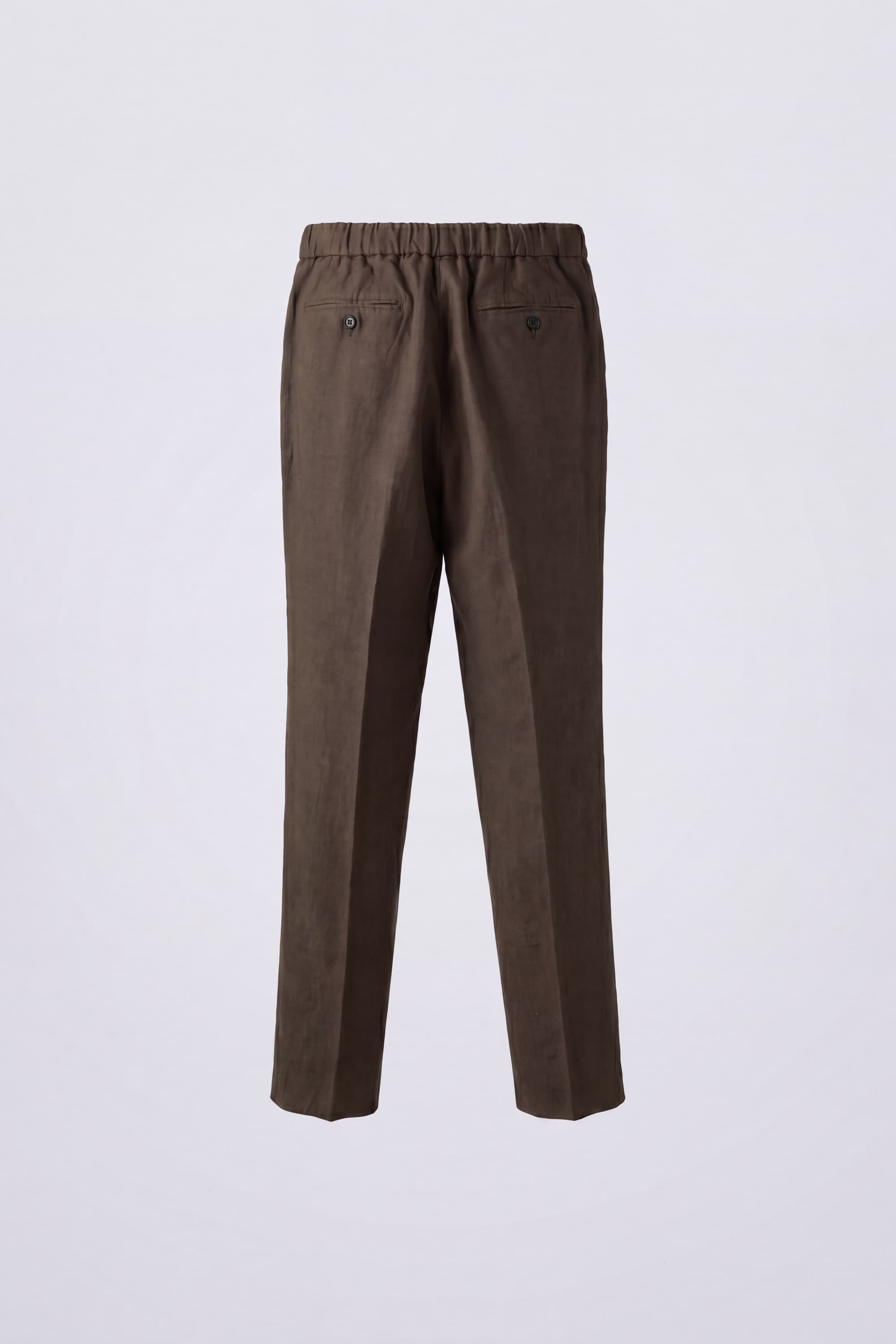 Linen Trousers with Drawstring and Pleats - Image 5