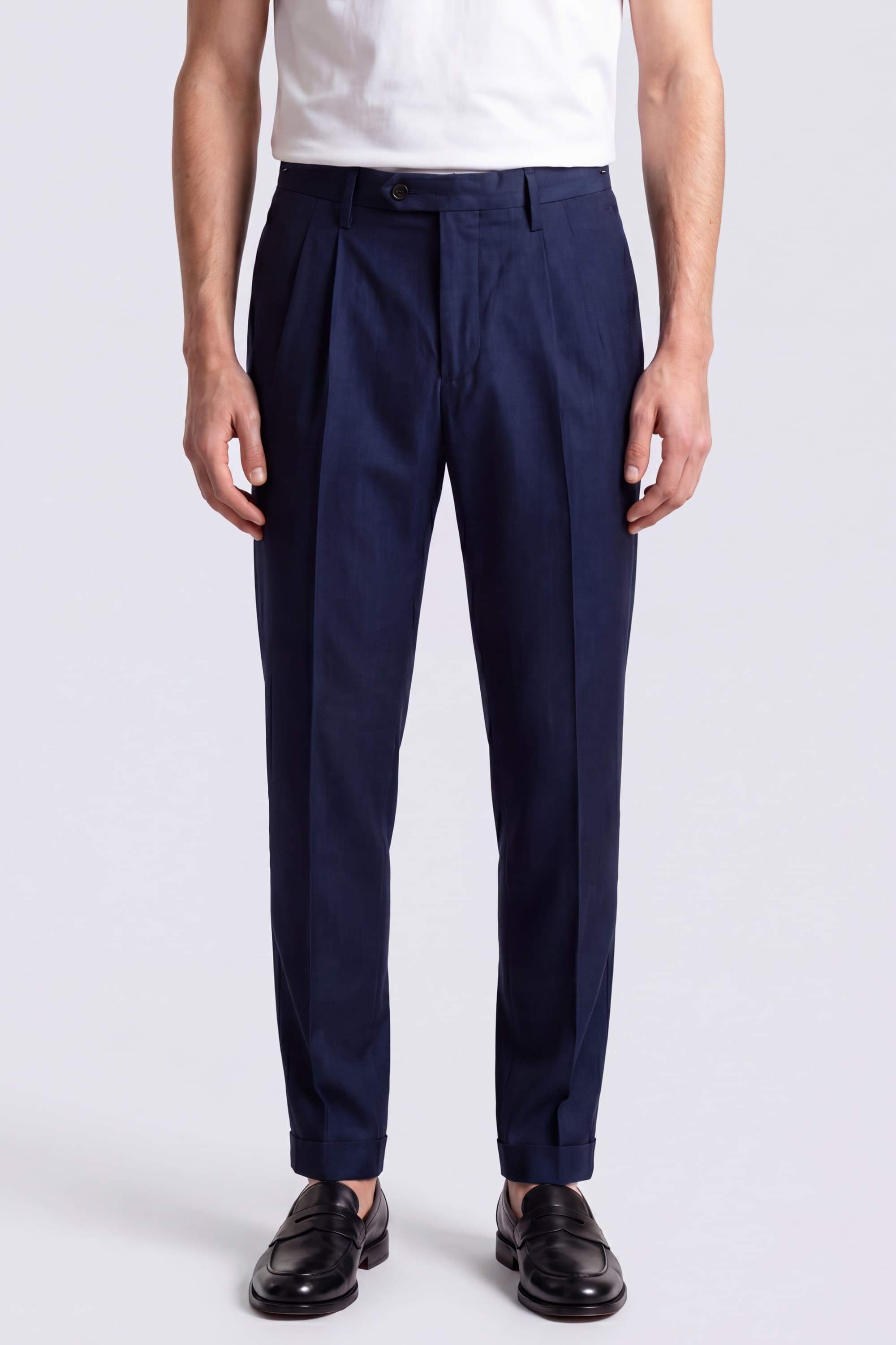 Cotton Trousers with Pleats - Image 2