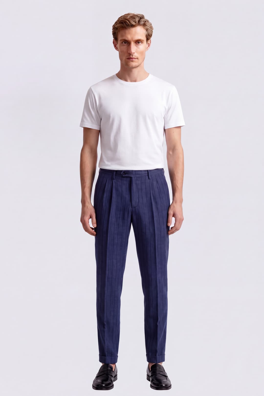 Linen Trousers with Pleats