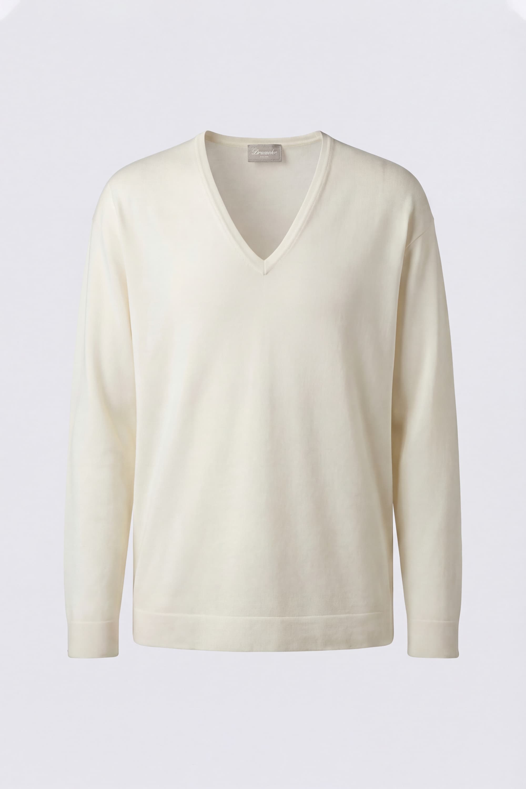 V-Neck Sweater in Extrafine Merino Wool - Image 1