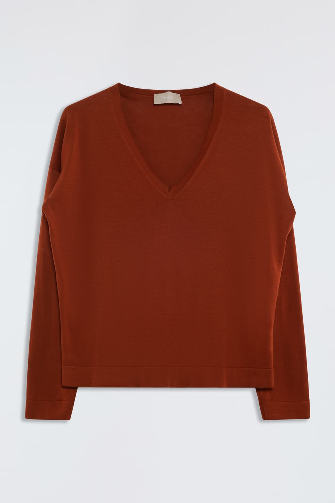 Fine Cotton V-Neck Sweater