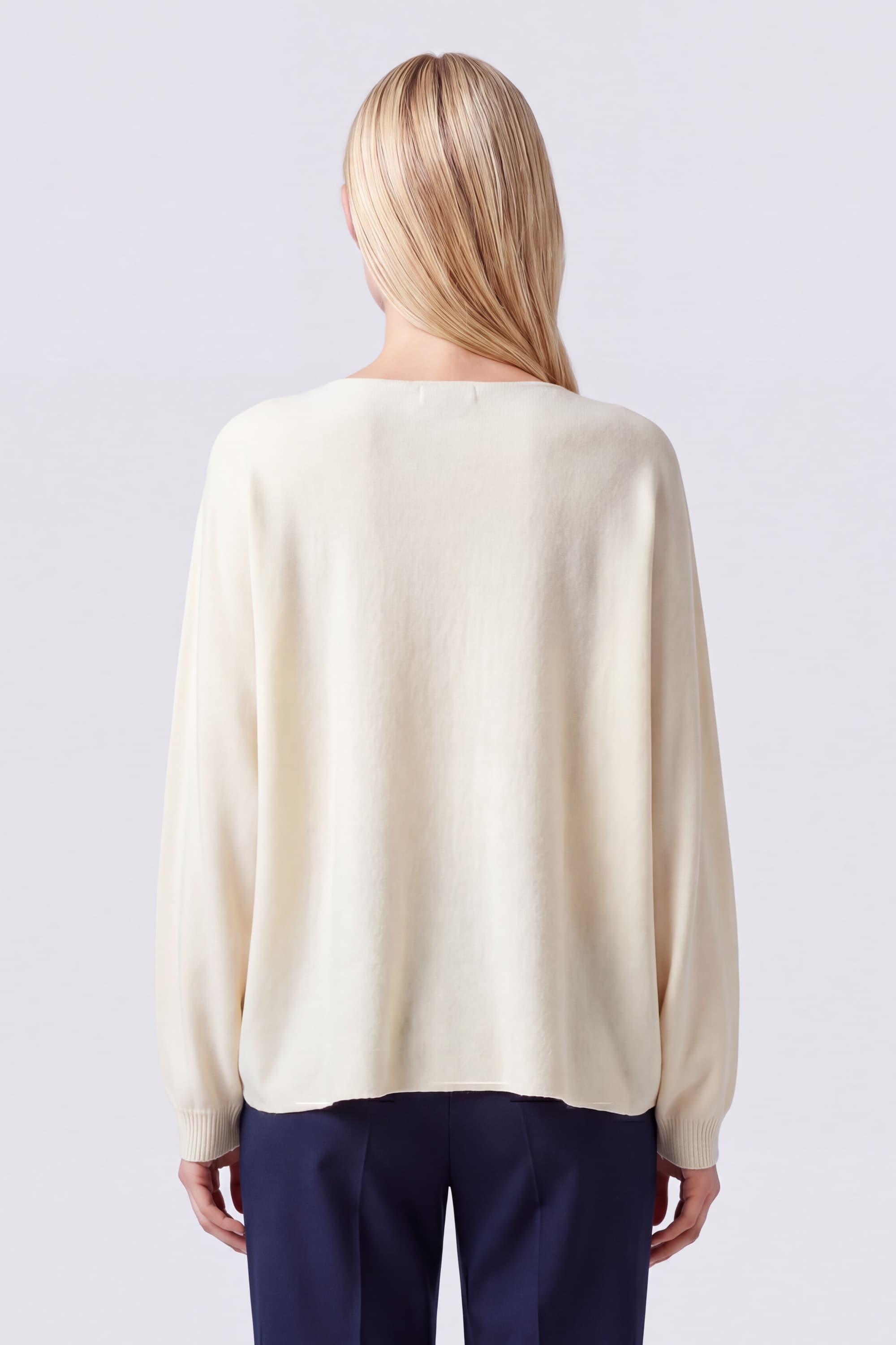 Wool Sweater with Batwing Sleeves - Image 4