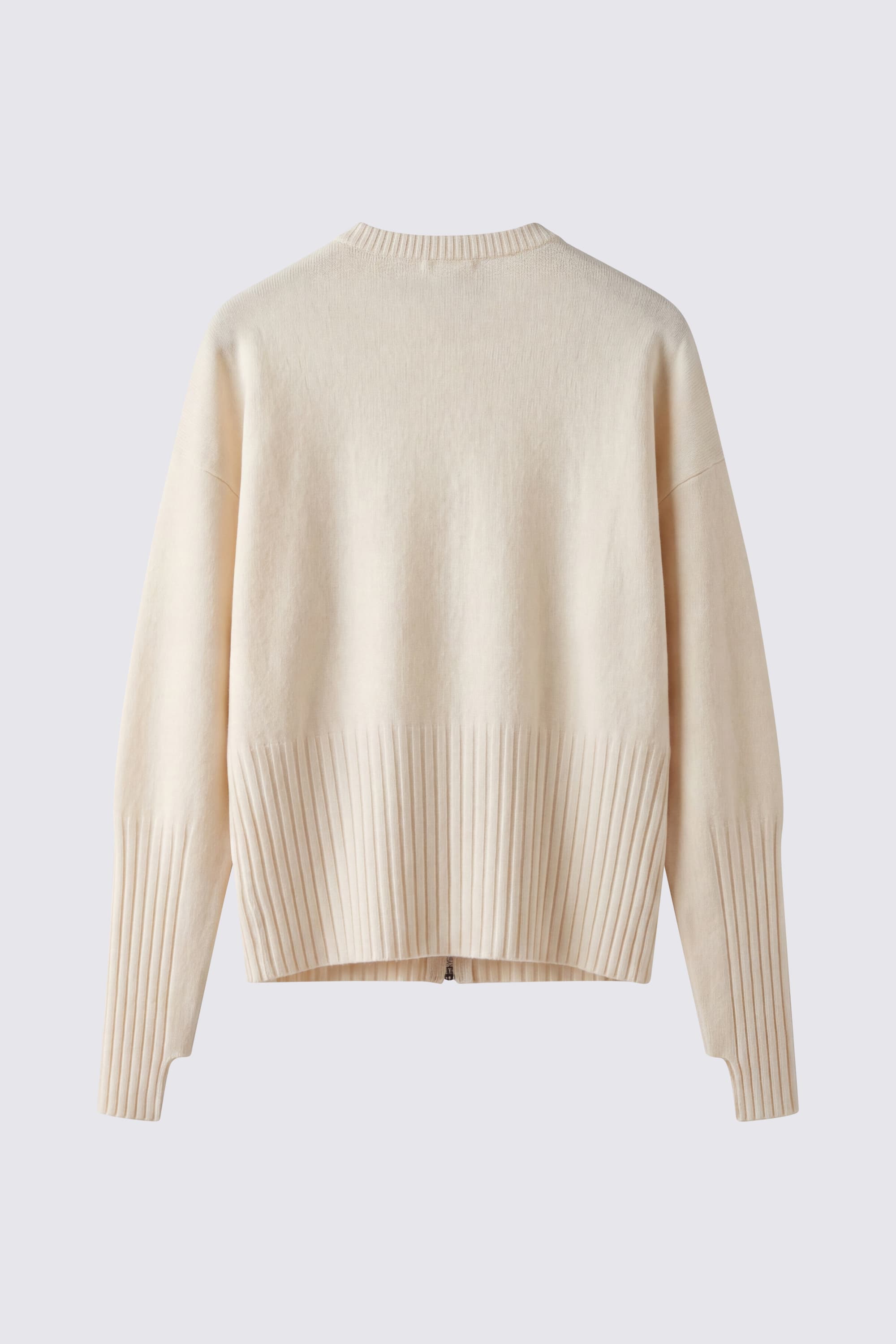 Wool & Cashmere Half-Zip Crew Neck Sweater - Image 5