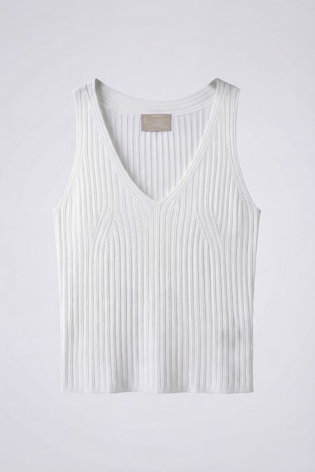 Ribbed Tank top with V-Neckline