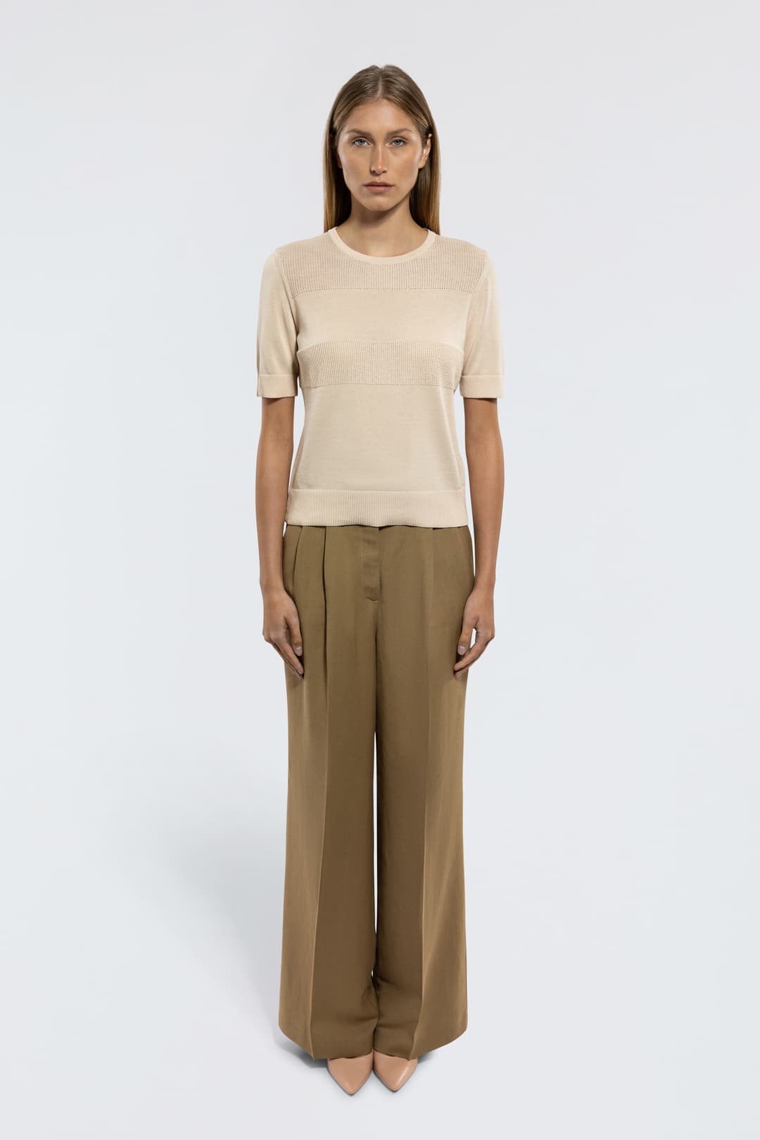 Cotton Mesh T-shirt