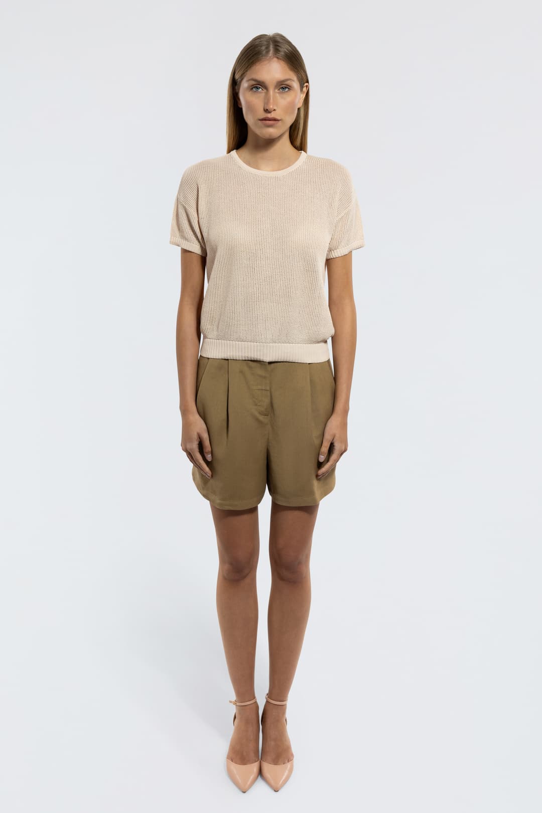Cotton Mesh T-shirt
