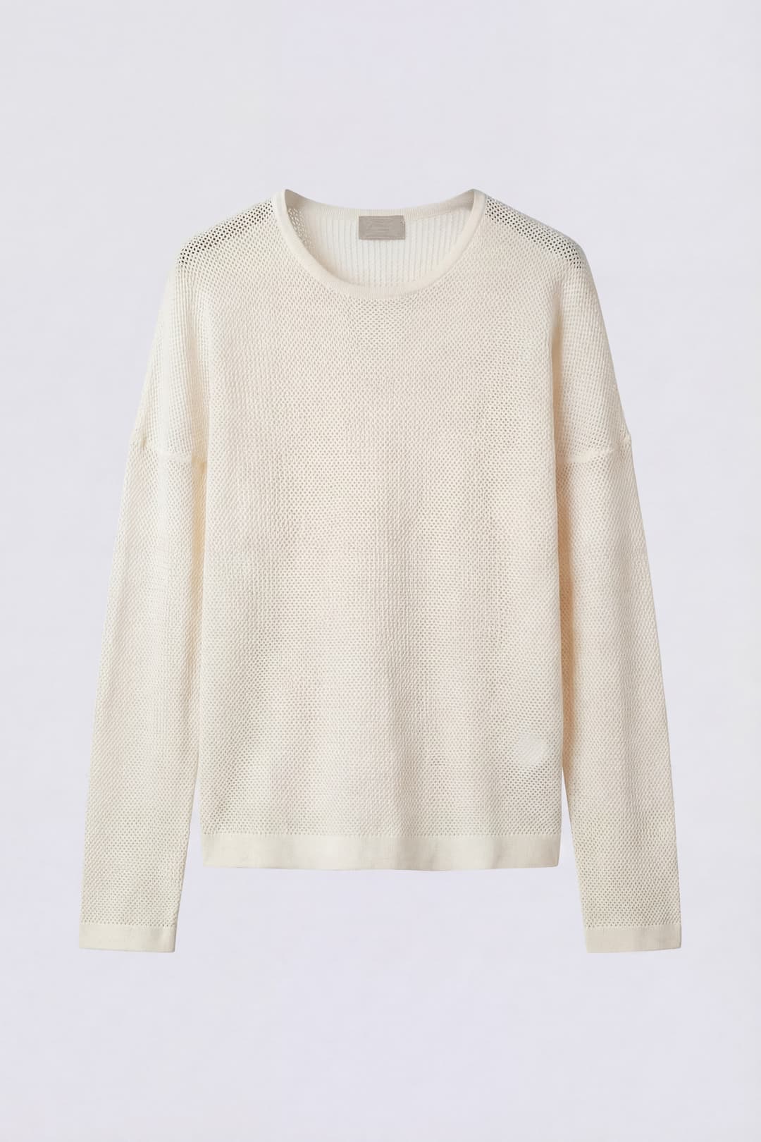 Rundhals-Baumwollshirt