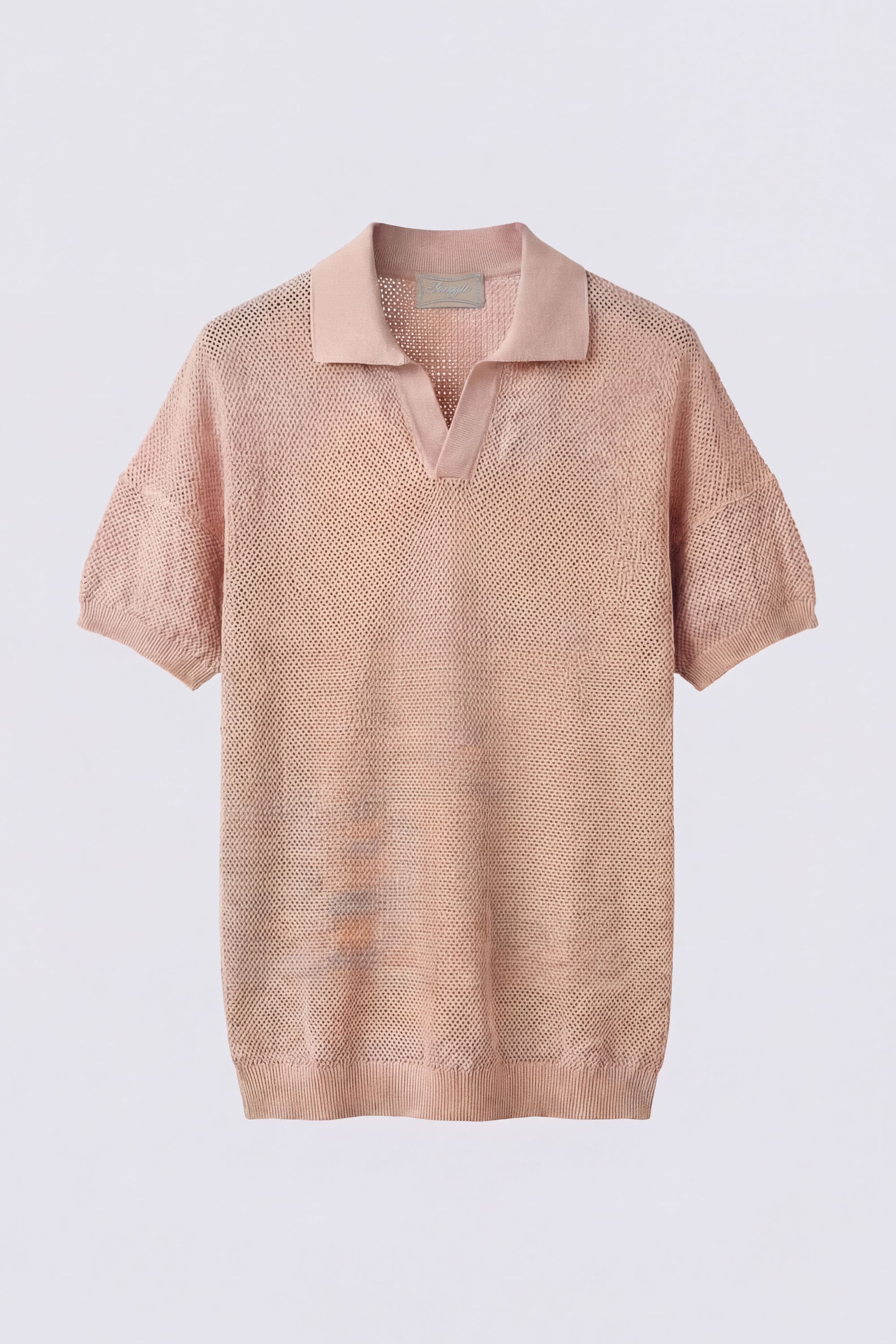 Women's Open-Knit Polo Sweater