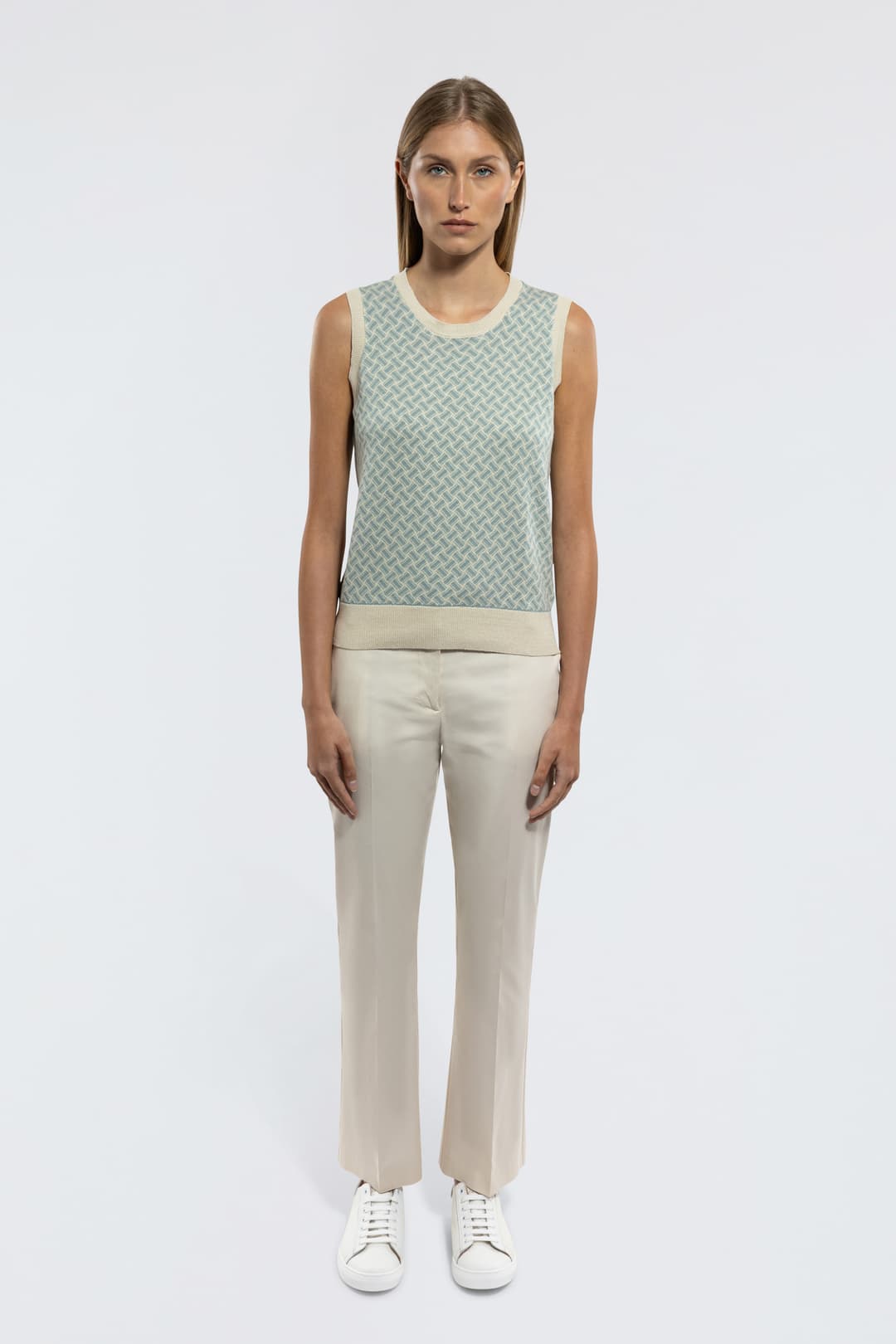 Razor Blade Cotton and Linen Vest