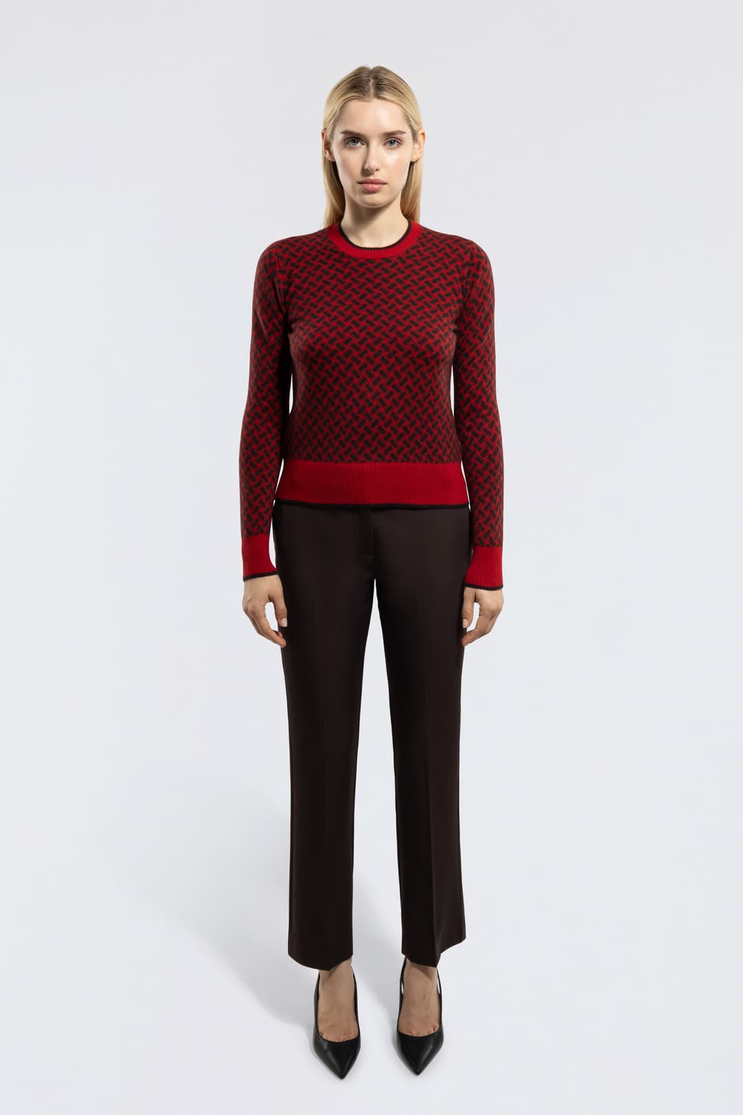 Razor Blade Crewneck Sweater in Cashmere