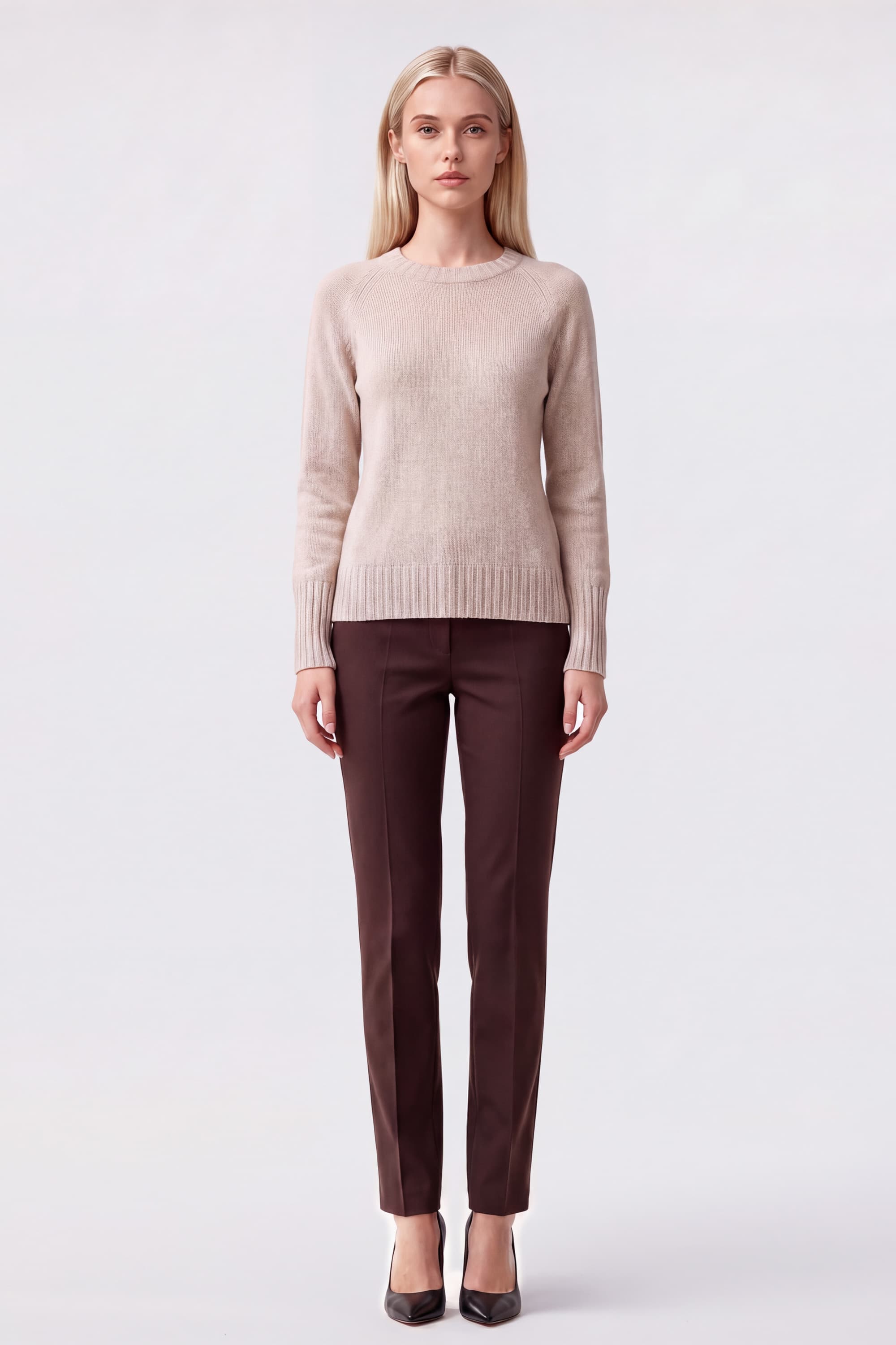 Crew Neck Cashmere Sweater - Image 2