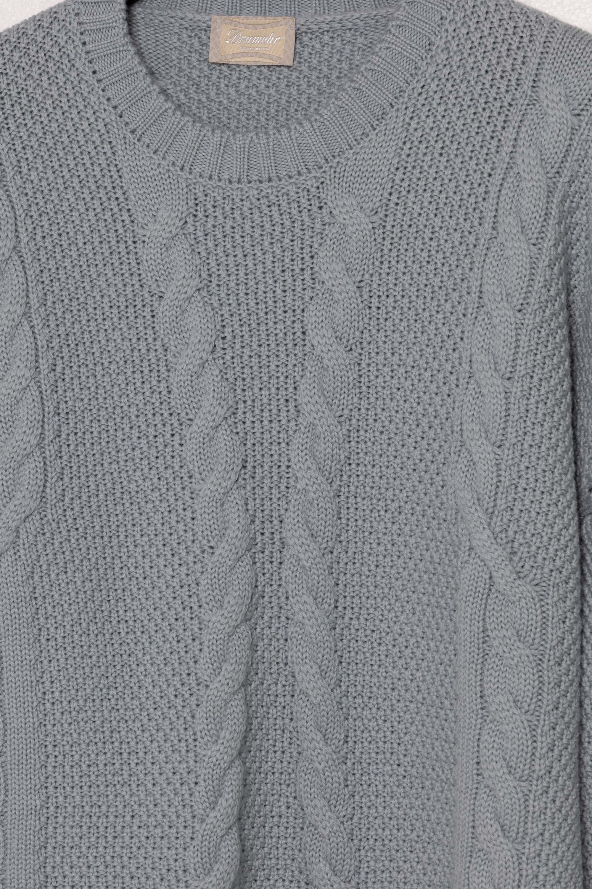 Maglia Girocollo con Trecce in Lana Merino - Image 4