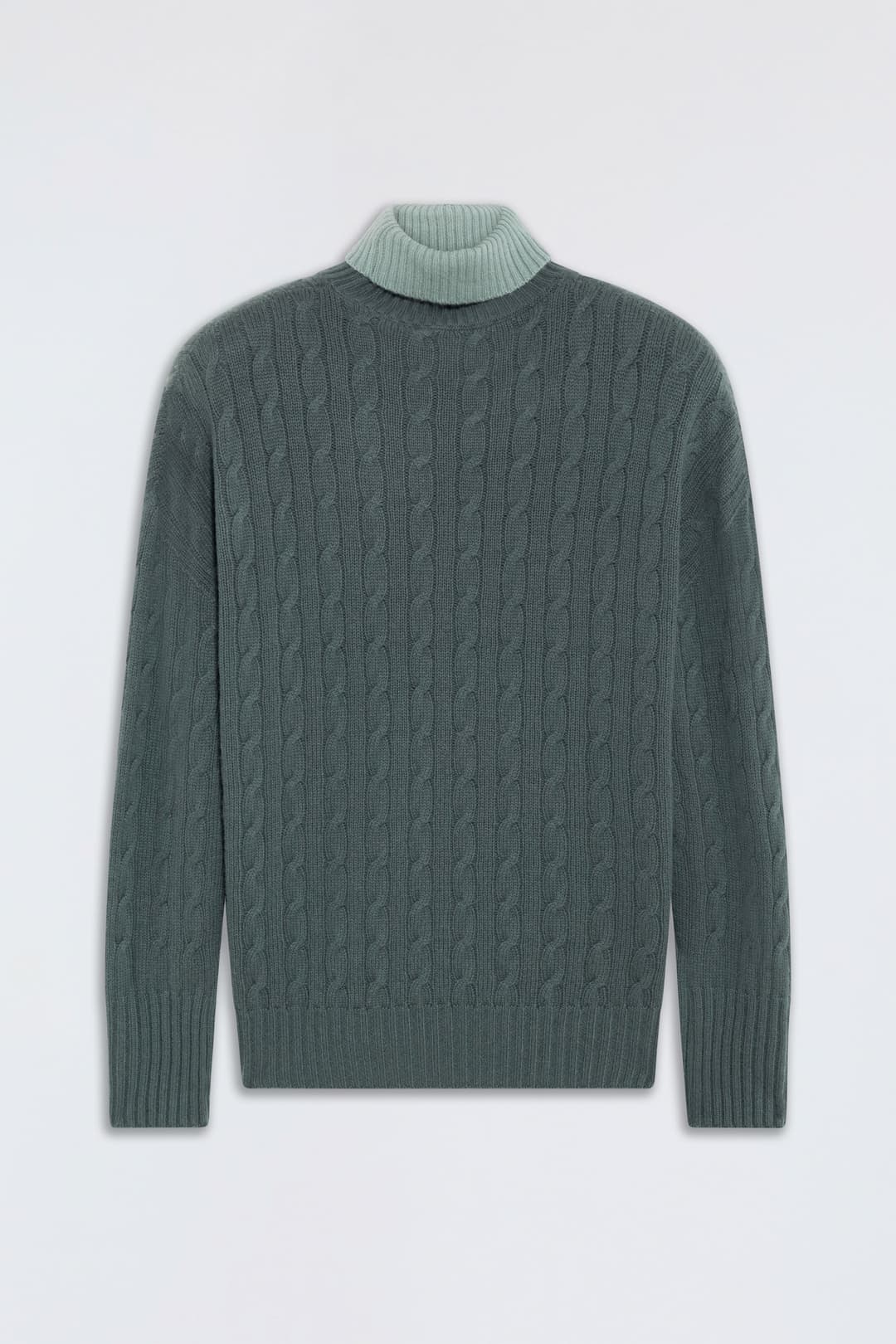 Cable-Knit Cashmere Turtleneck
