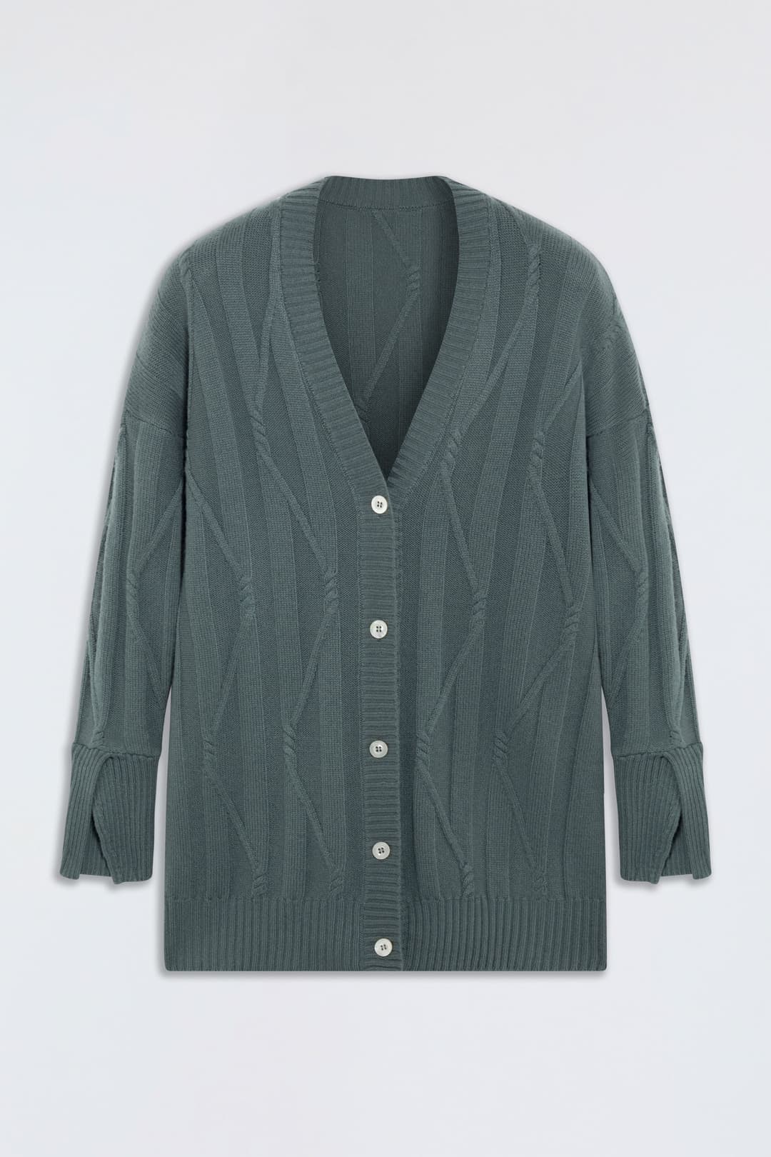 Cardigan in Cashmere con Treccia