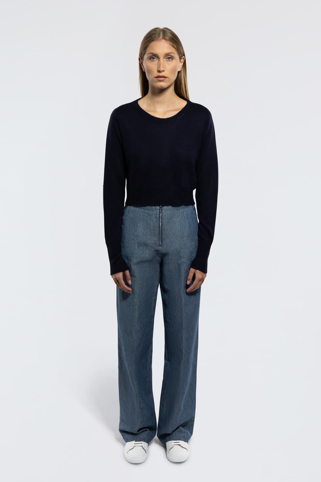 Maglia Crop in Seta