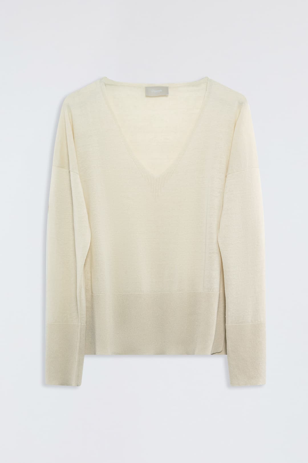 V-Neck Linen Sweater