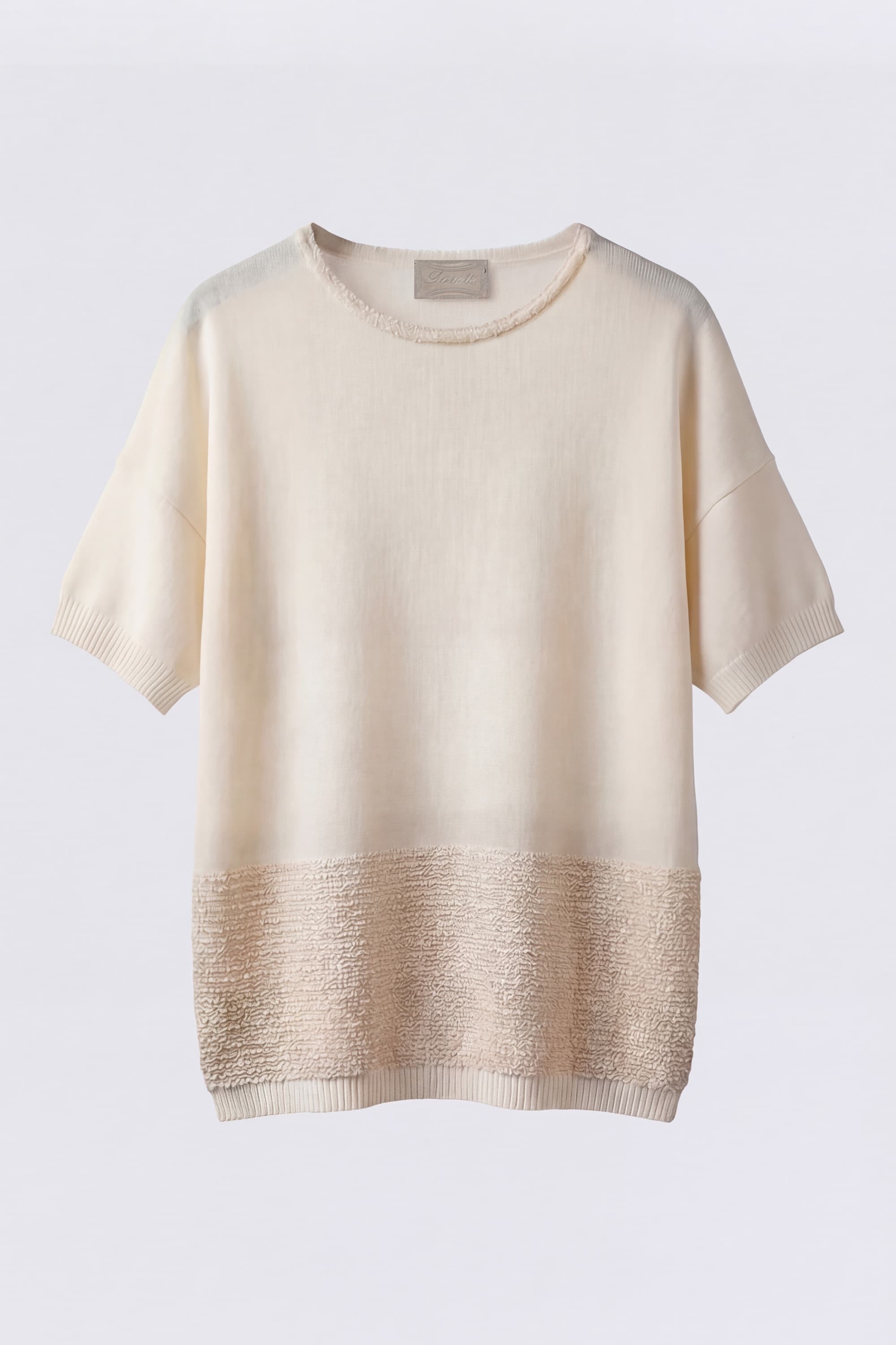 T-shirt with Bouclé Band