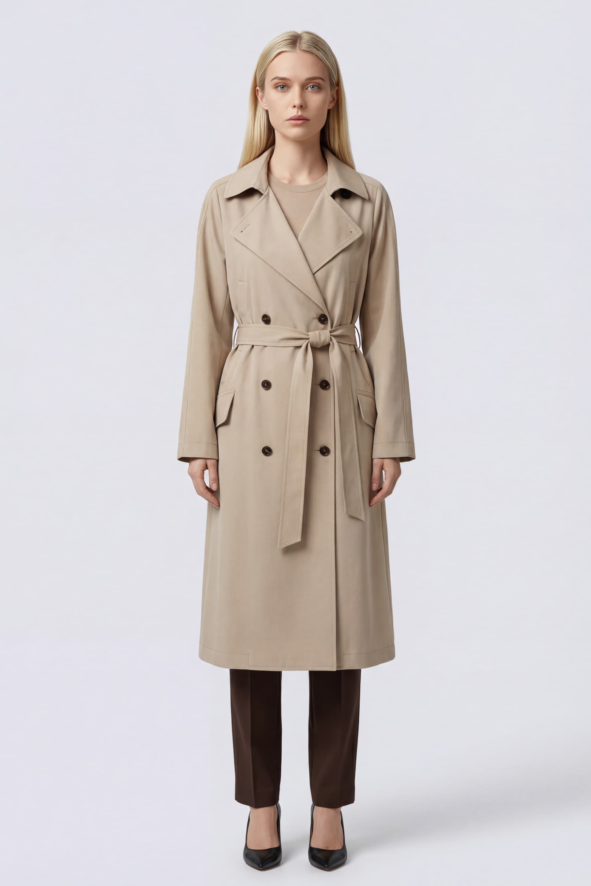 Double-Breasted Trench Coat - Image 2