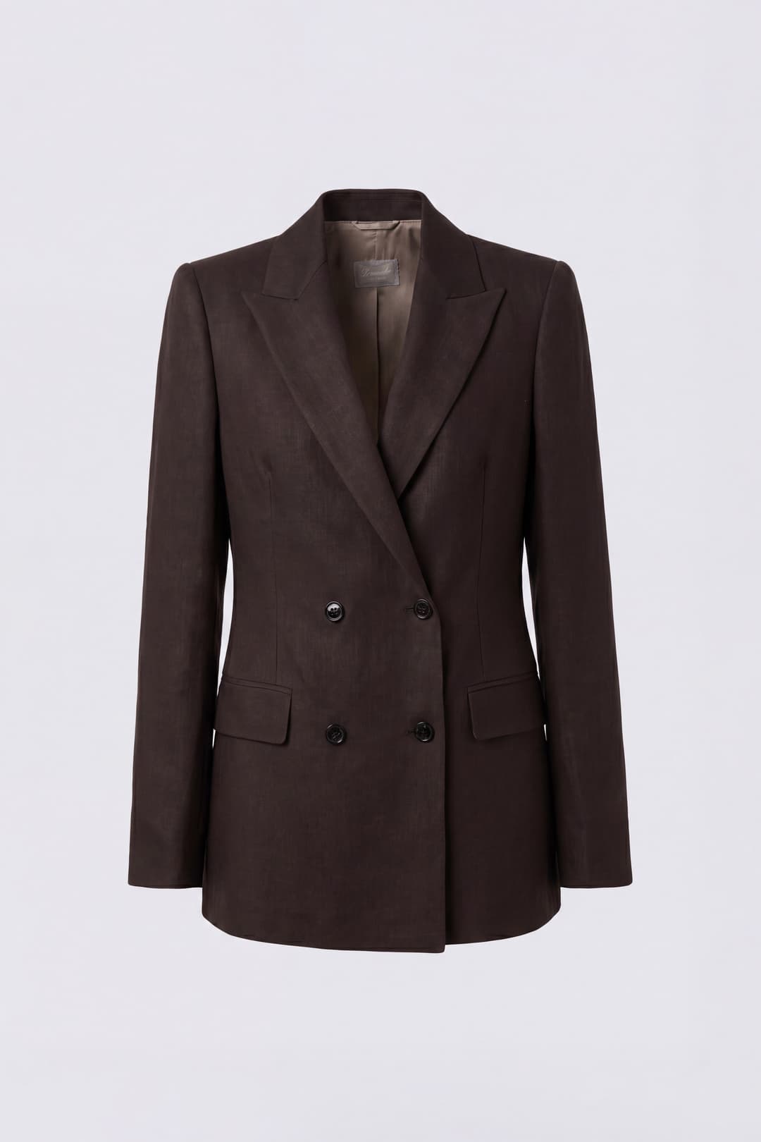 Double-Breasted Linen Blazer