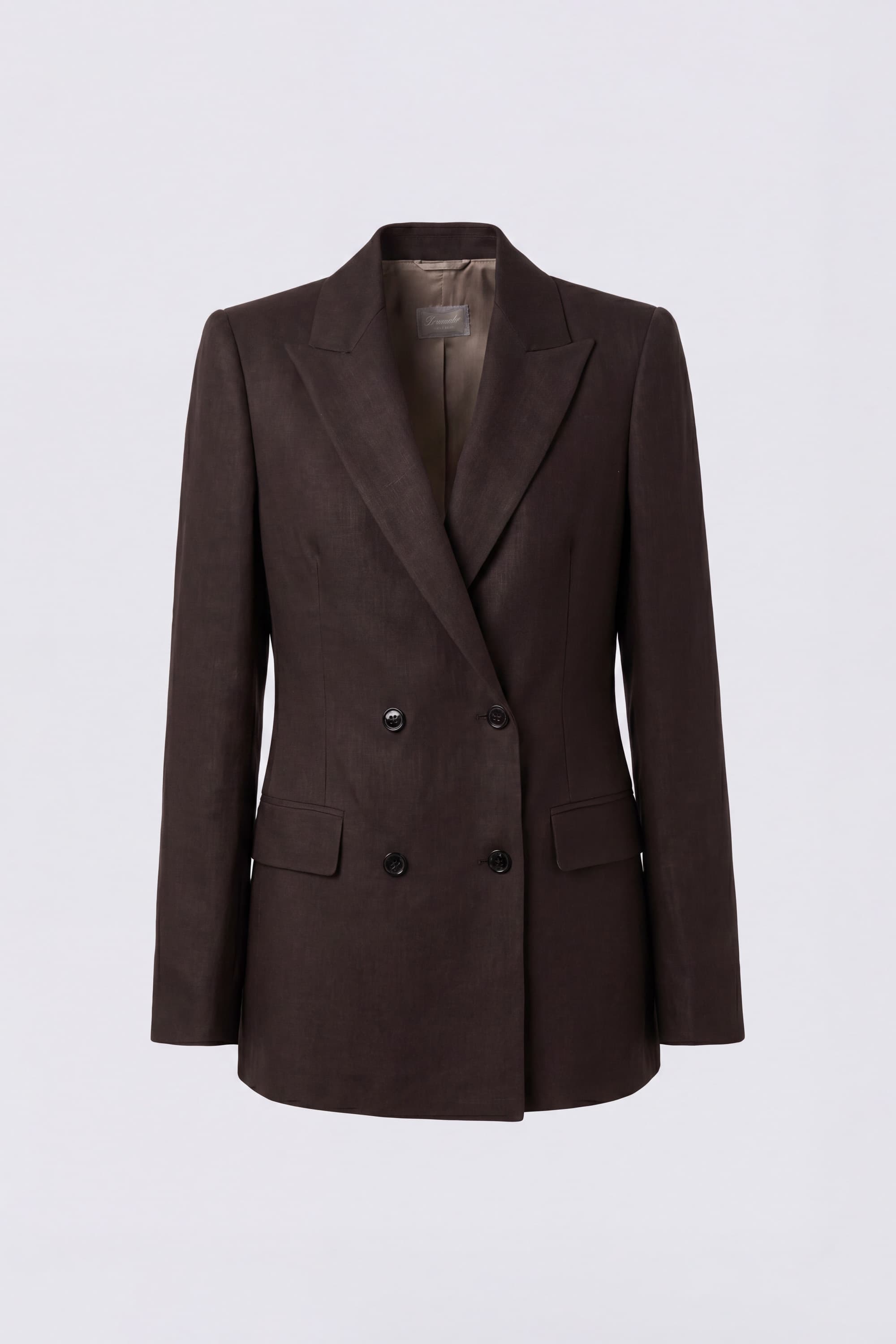 Double-Breasted Linen Blazer