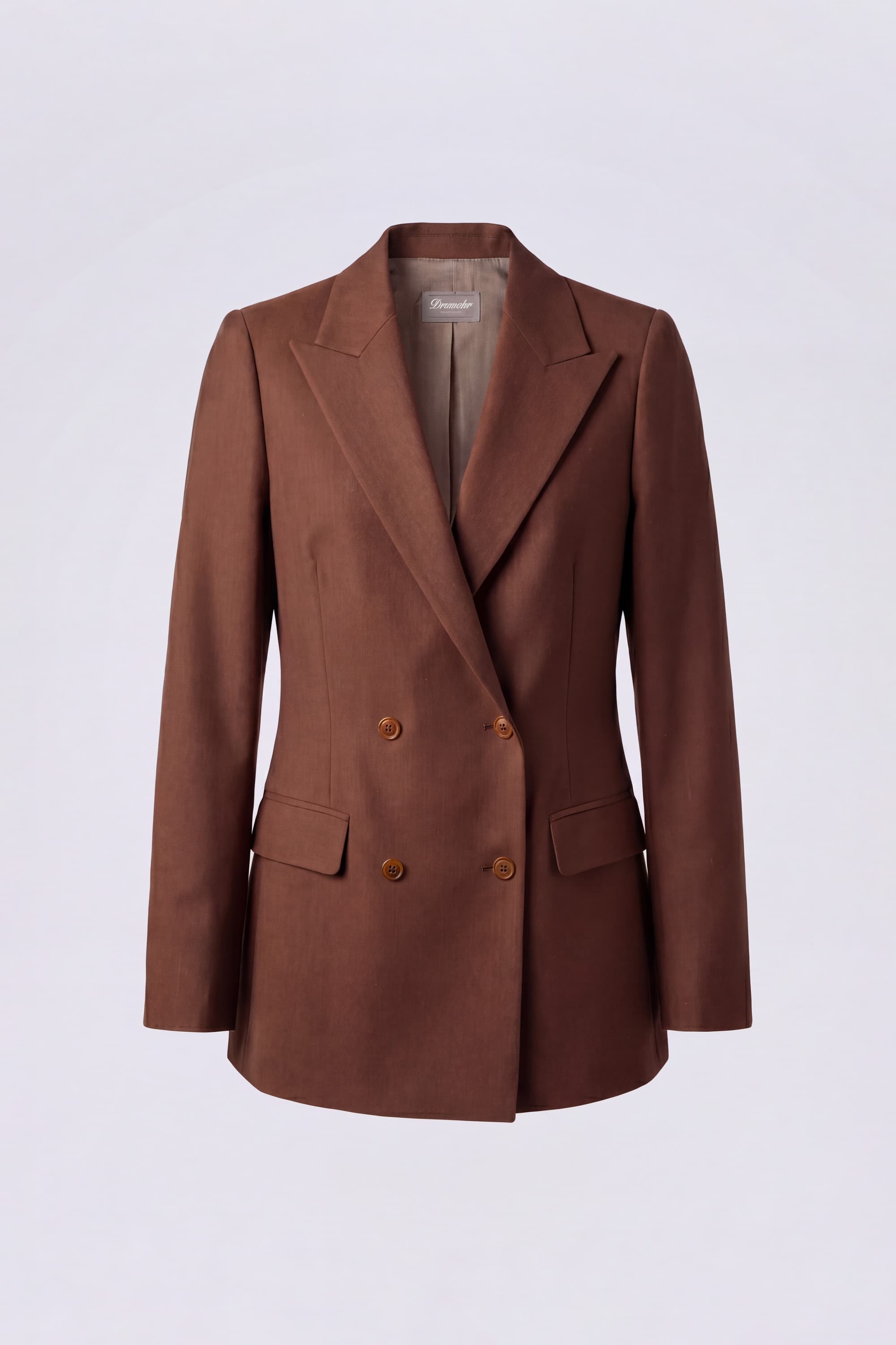 Double-Breasted Silk and Linen Blazer