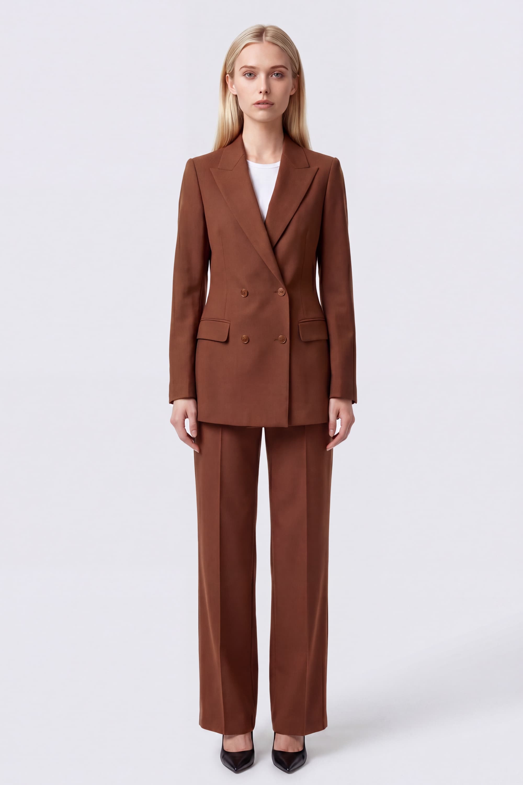 Double-Breasted Silk and Linen Blazer - Image 2