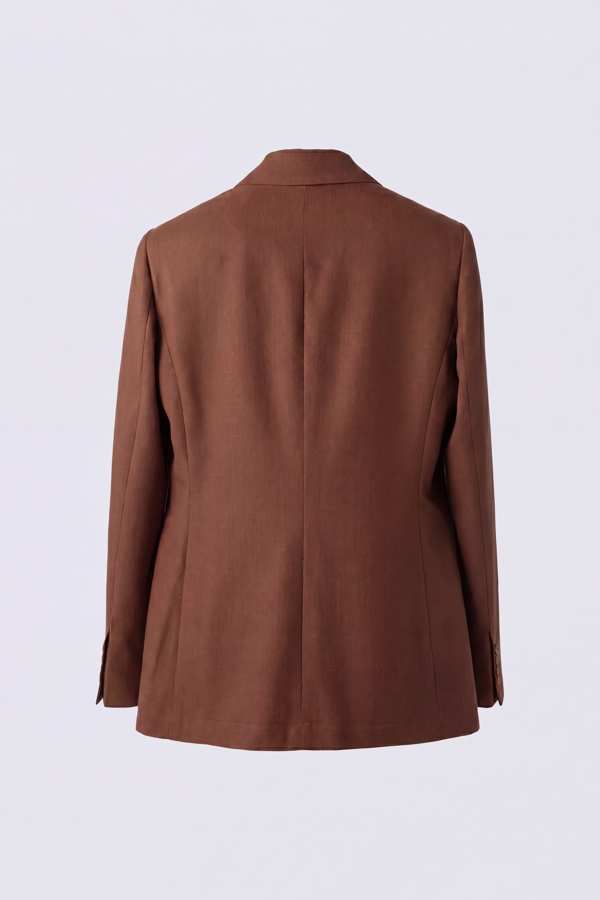 Double-Breasted Silk and Linen Blazer - Image 5