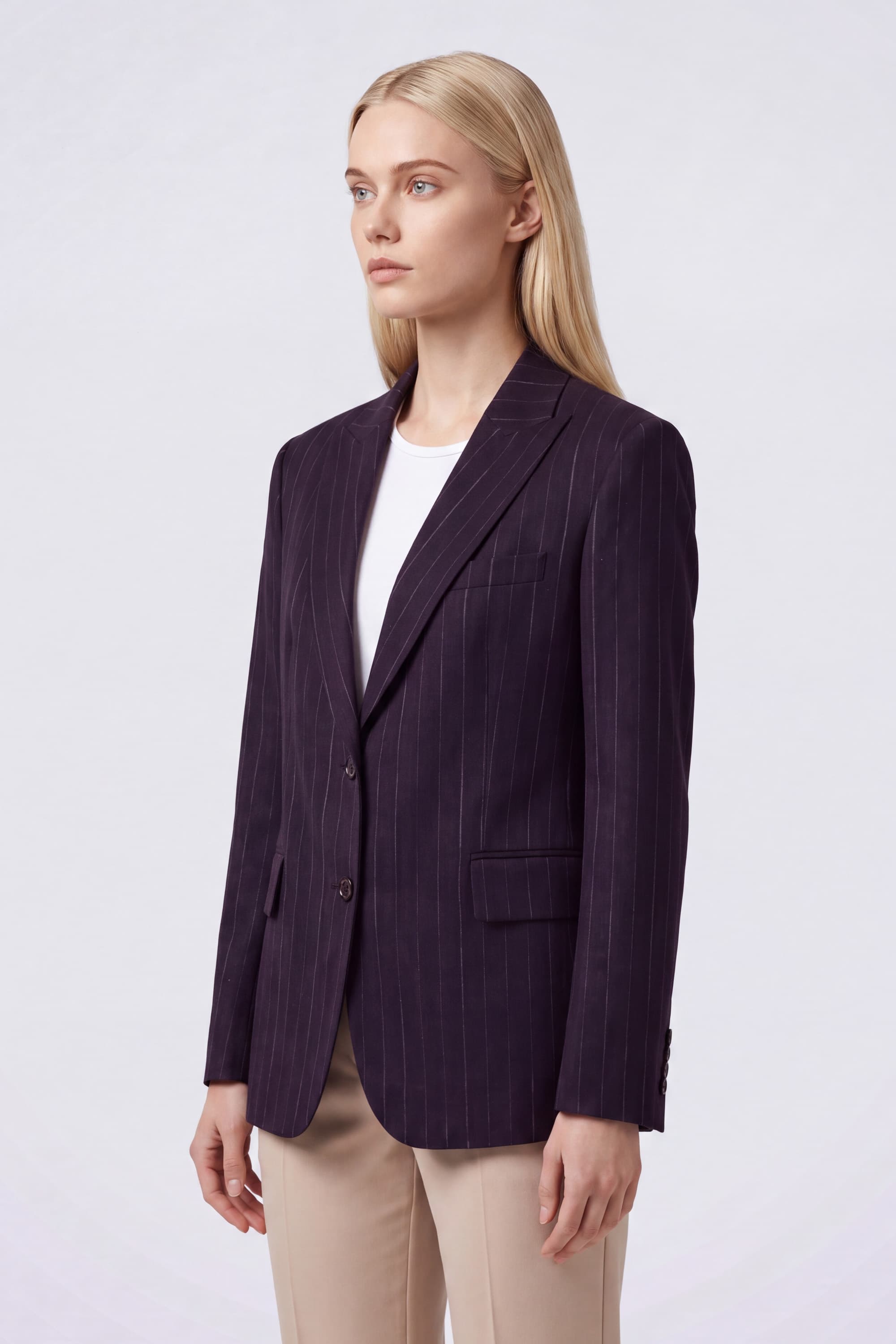 Single-Breasted Virgin Wool Blazer - Image 3