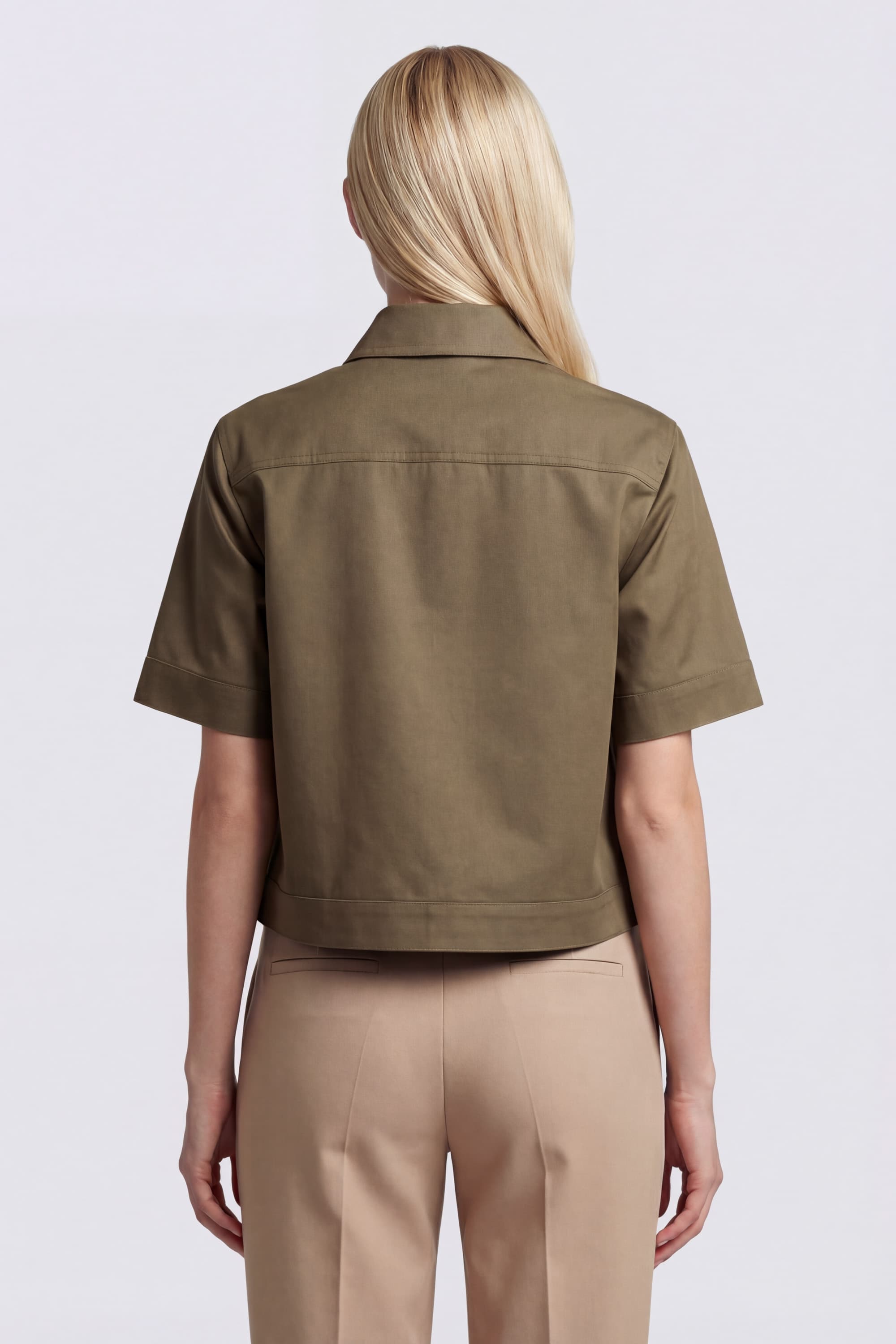 Cropped Safari Cotton Shirt - Image 4