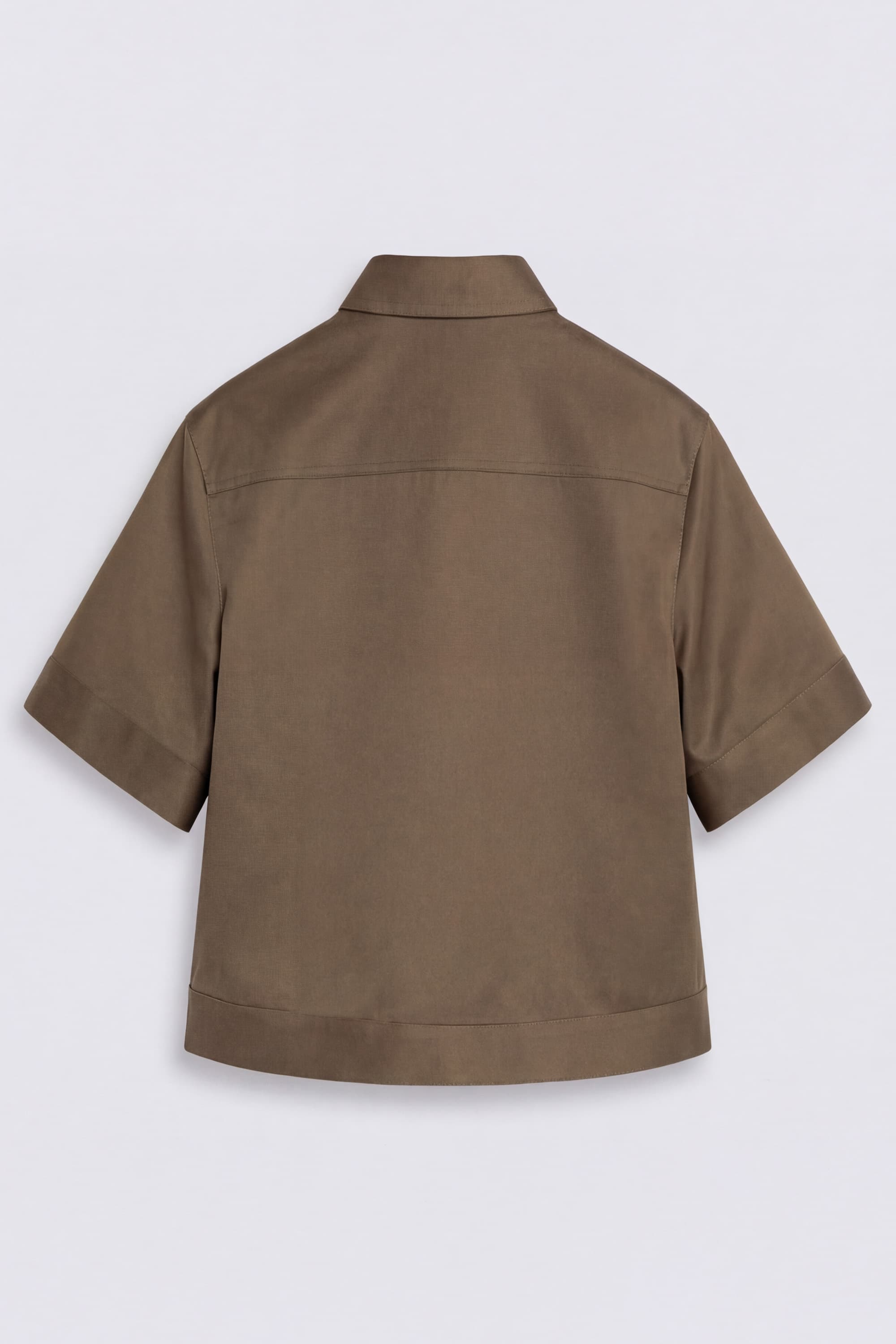 Cropped Safari Cotton Shirt - Image 5