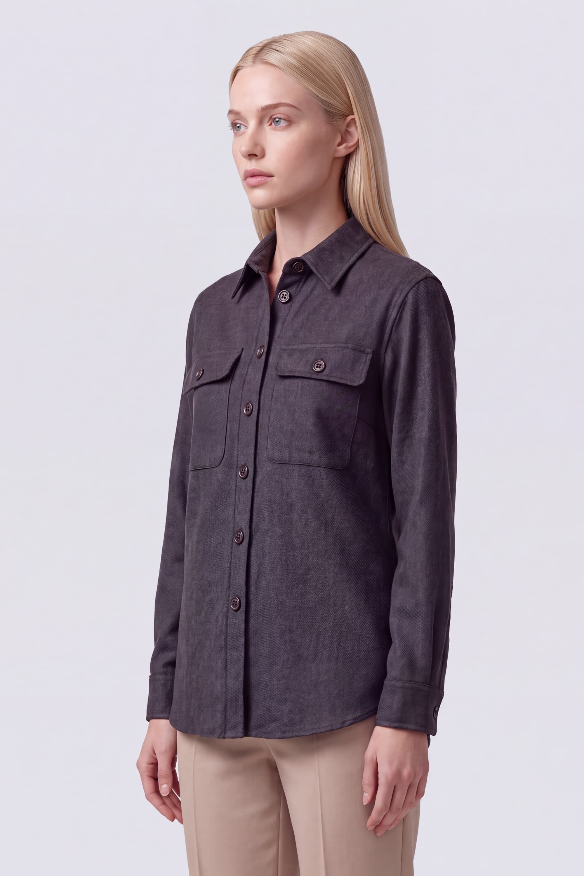 Virgin Wool Overshirt - Image 3