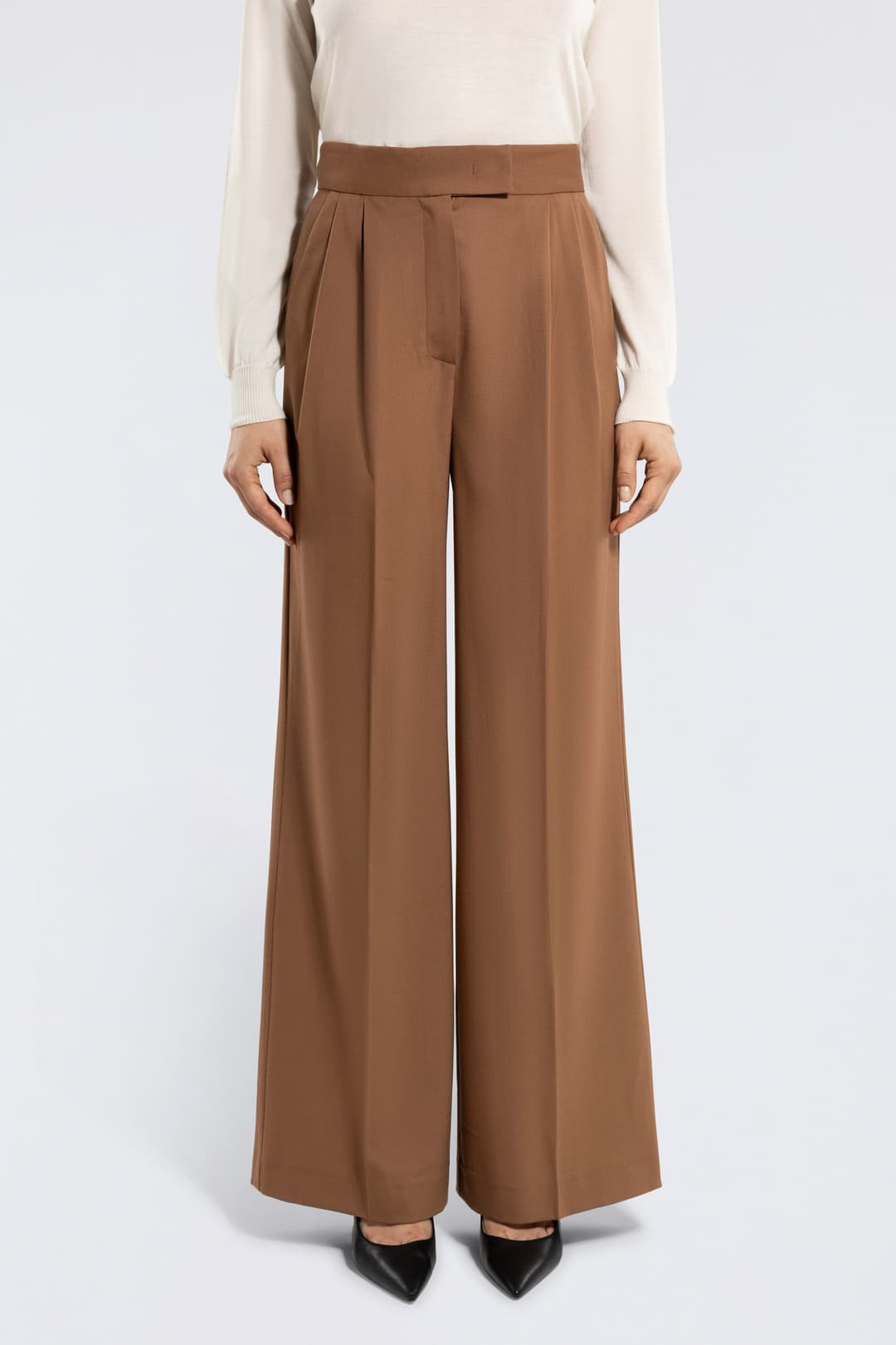 Pantalone Palazzo in Misto Lana