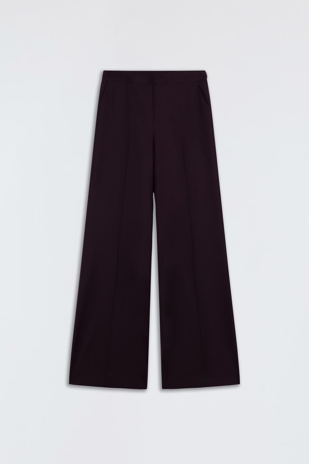 Wide-Leg Virgin Wool Palazzo Trousers