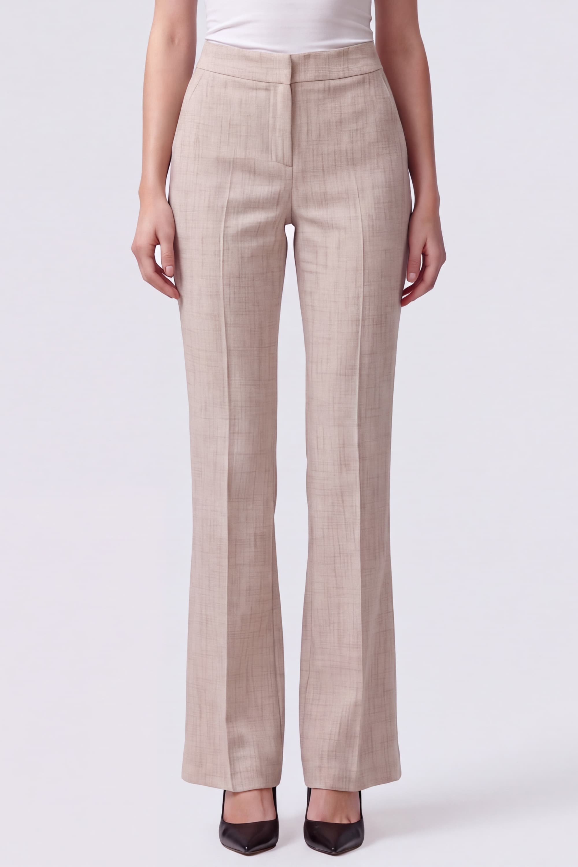 Tailored Wool Trousers in Fantasy Weave - Image 2