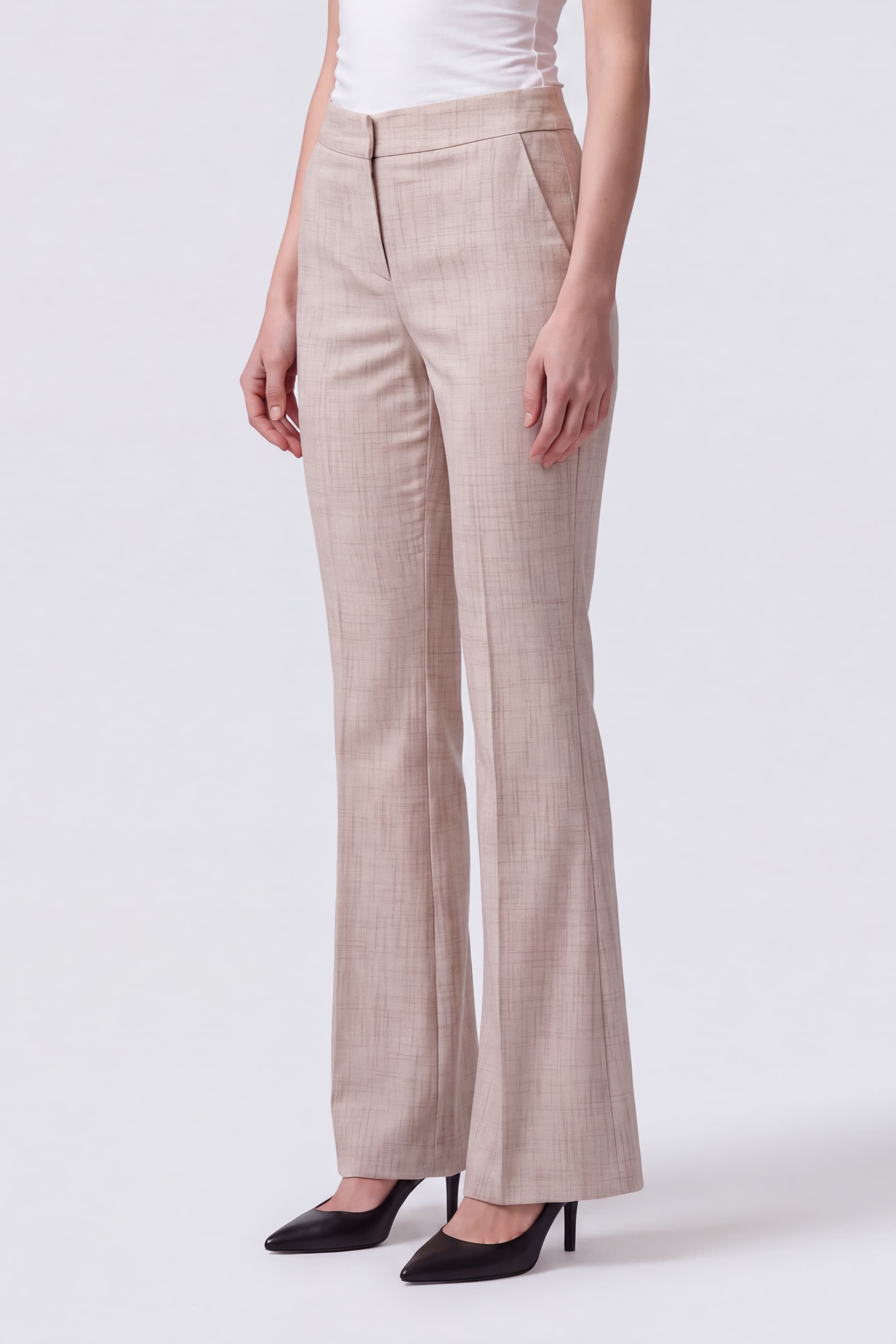 Tailored Wool Trousers in Fantasy Weave - Image 3