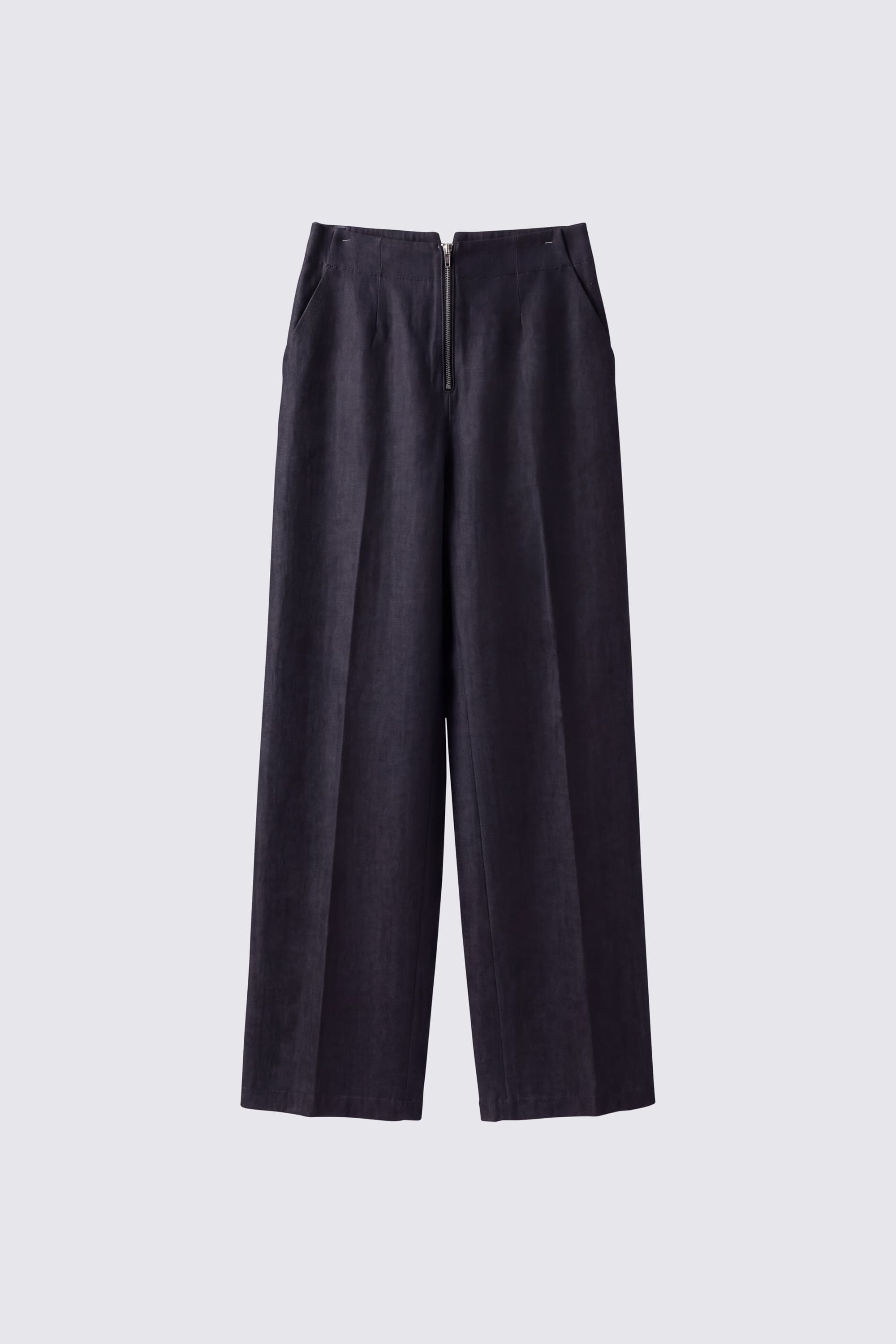 Wool Trousers with zip Detail