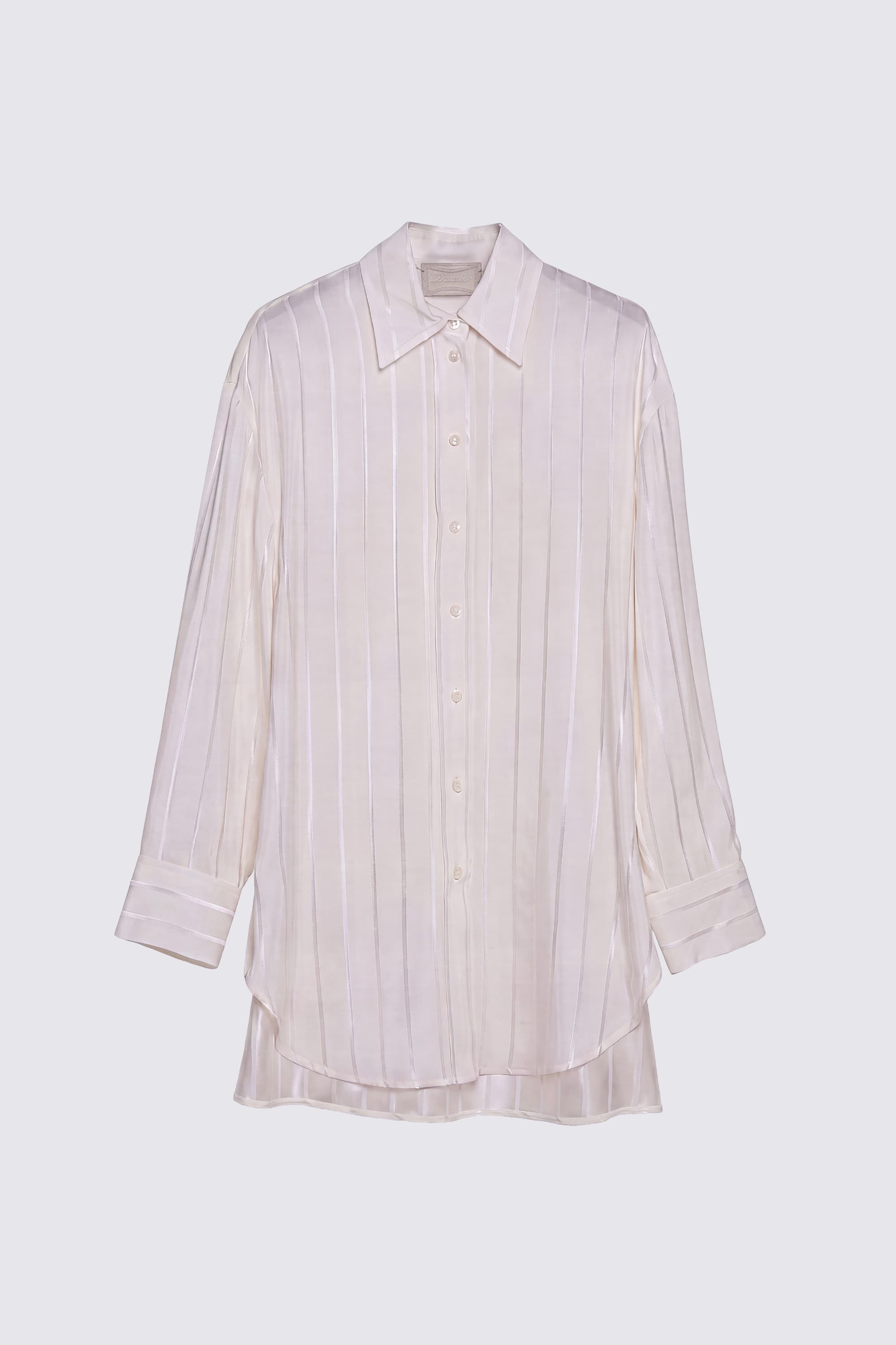 Oversize-Hemd aus Baumwolle und Seide