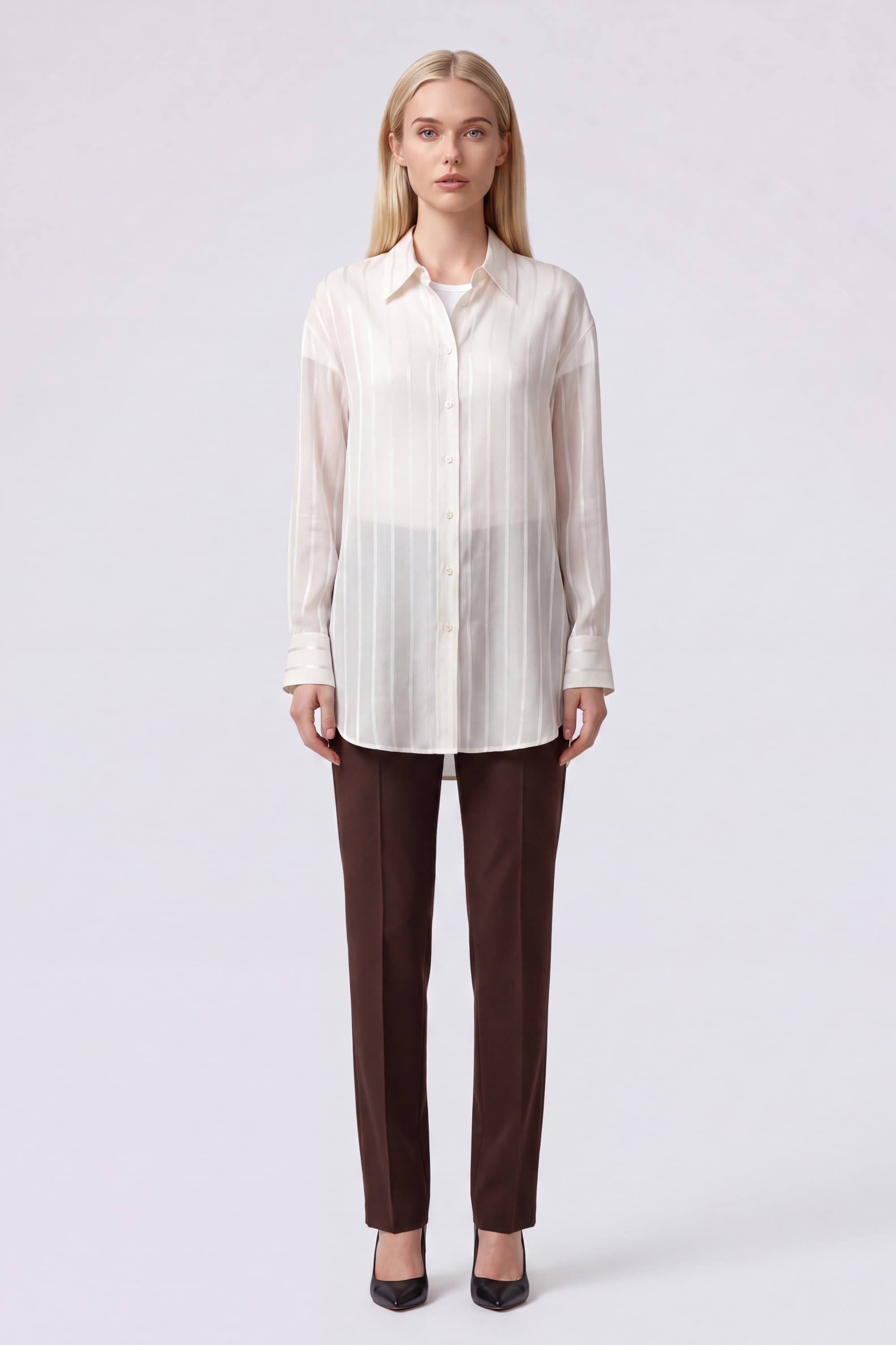 Oversized Cotton and Silk Shirt - Image 2