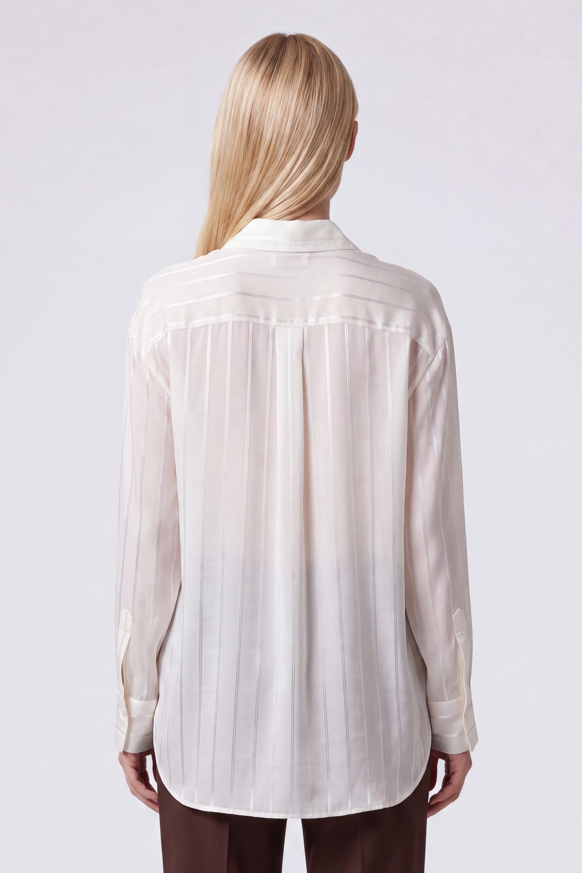 Oversized Cotton and Silk Shirt - Image 4