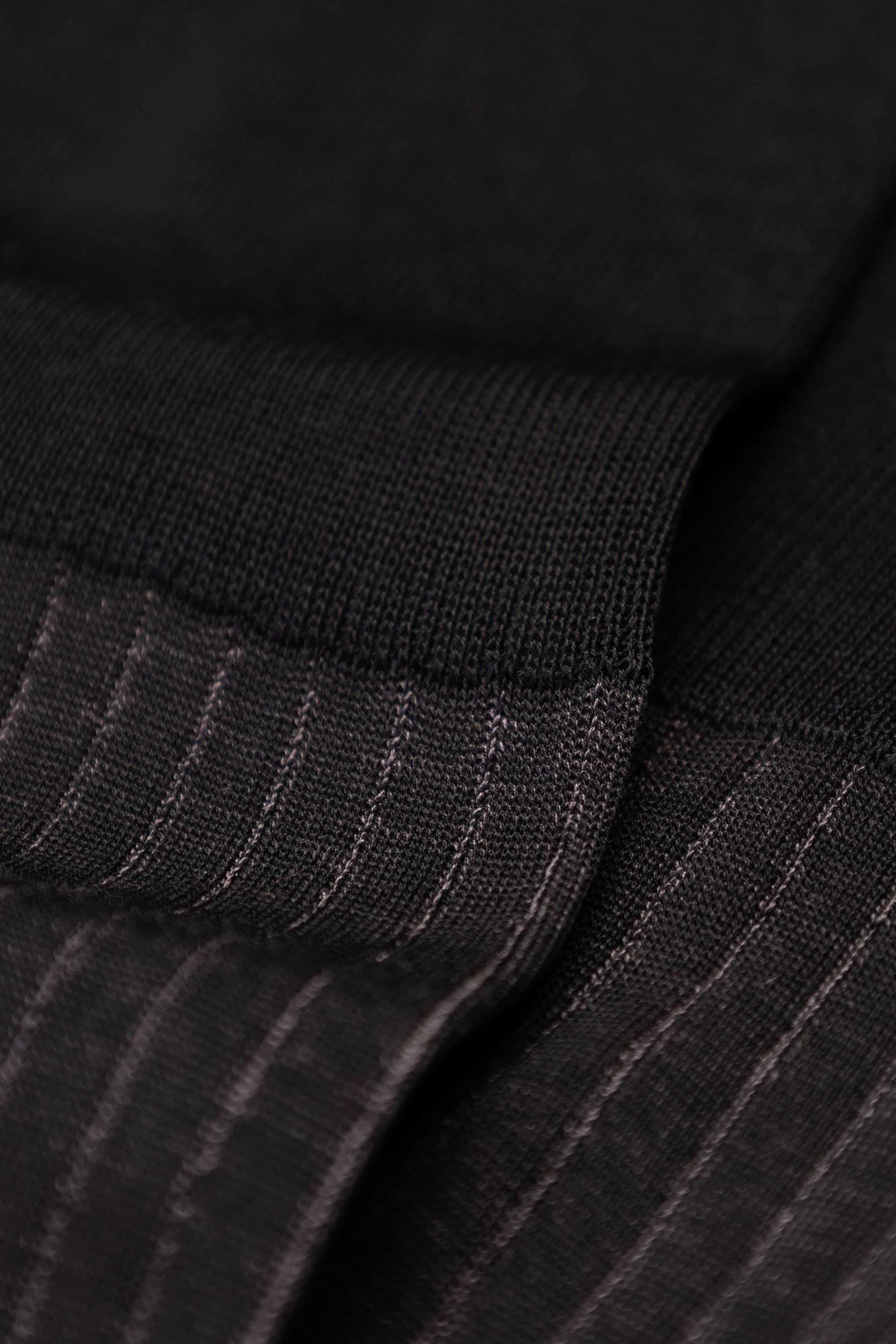 Classic ribbed two-tone Vanisè socks in 100% Lisle Cotton - Image 2