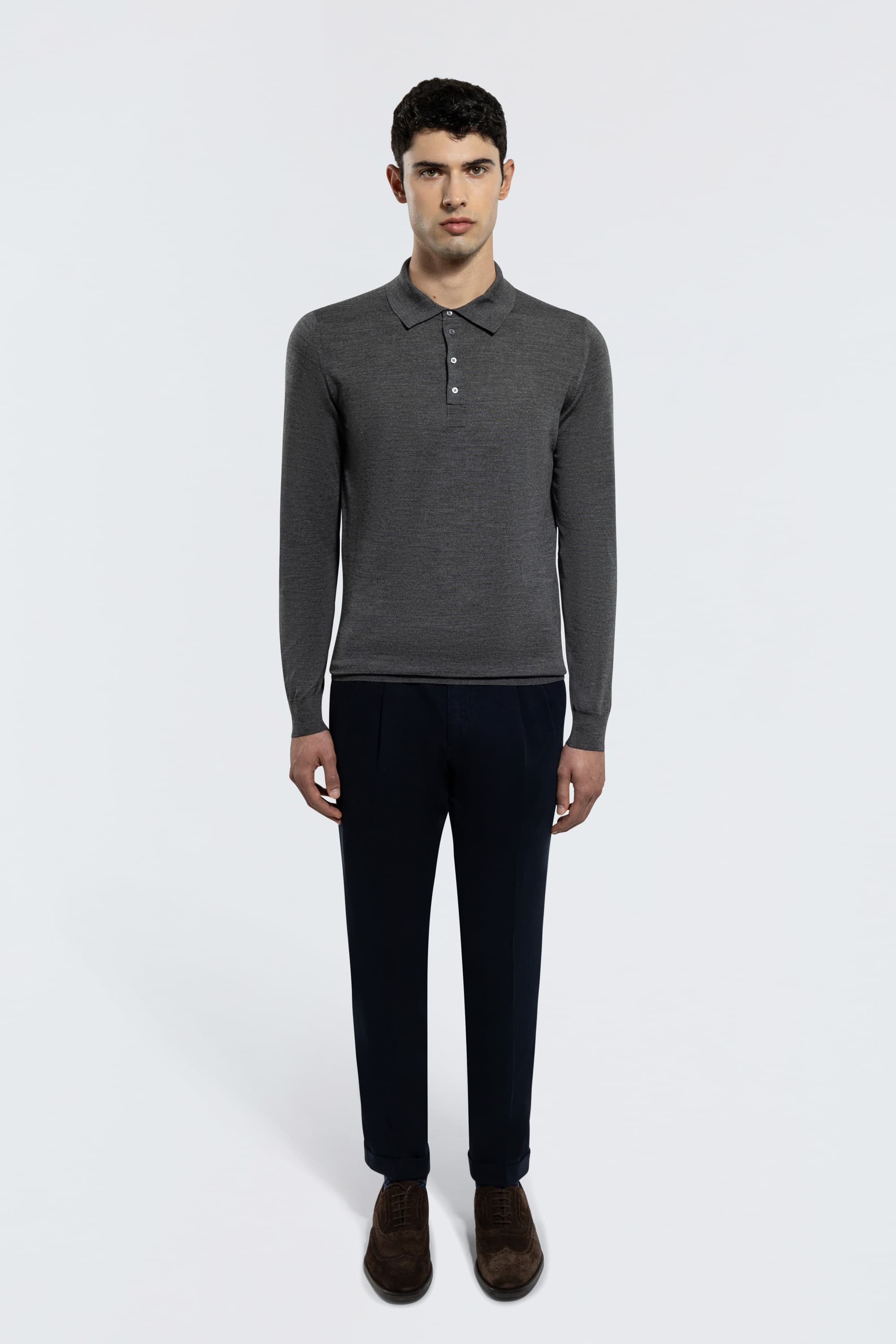 Extrafine Merino Wool Polo - Image 2