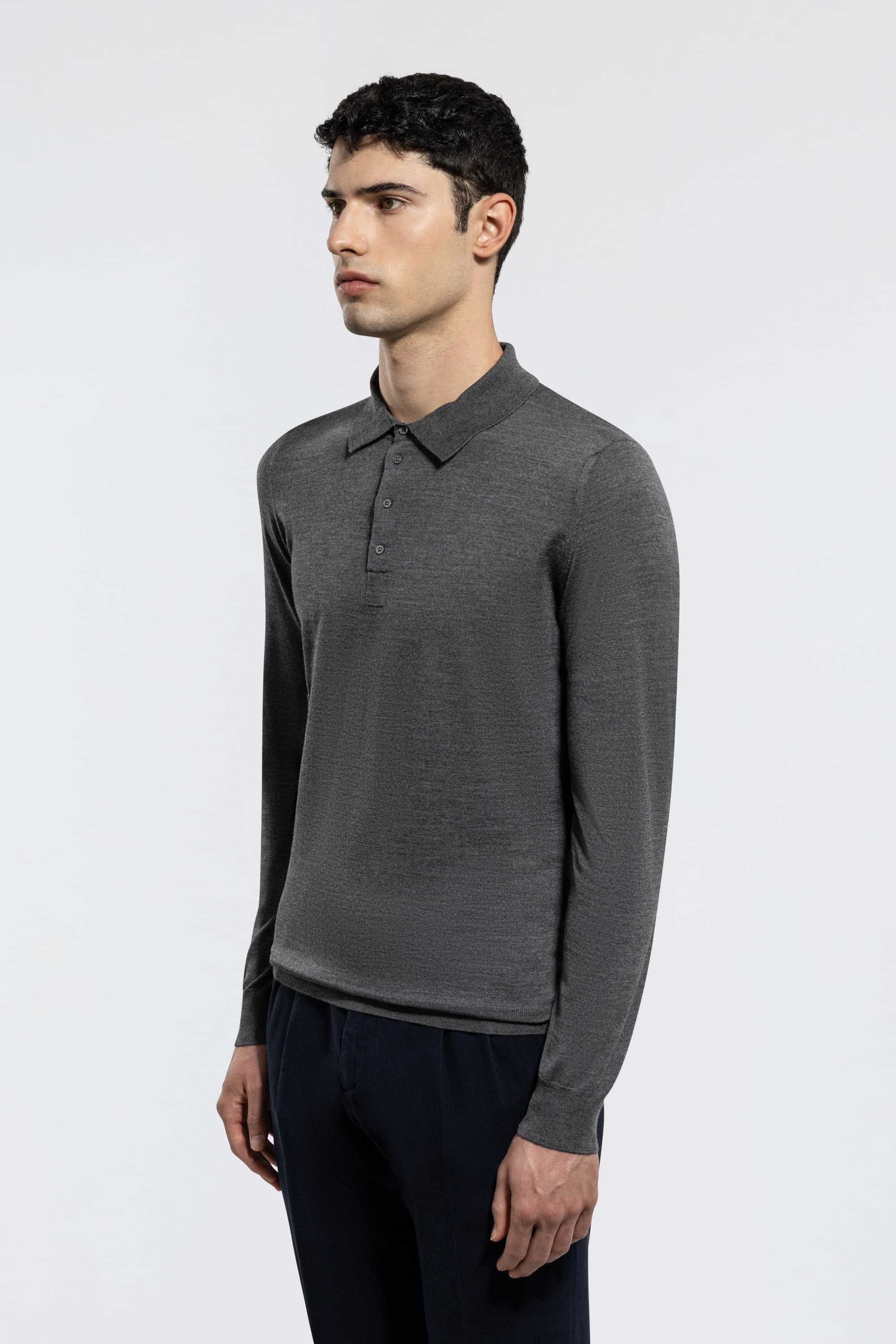 Extrafine Merino Wool Polo - Image 3