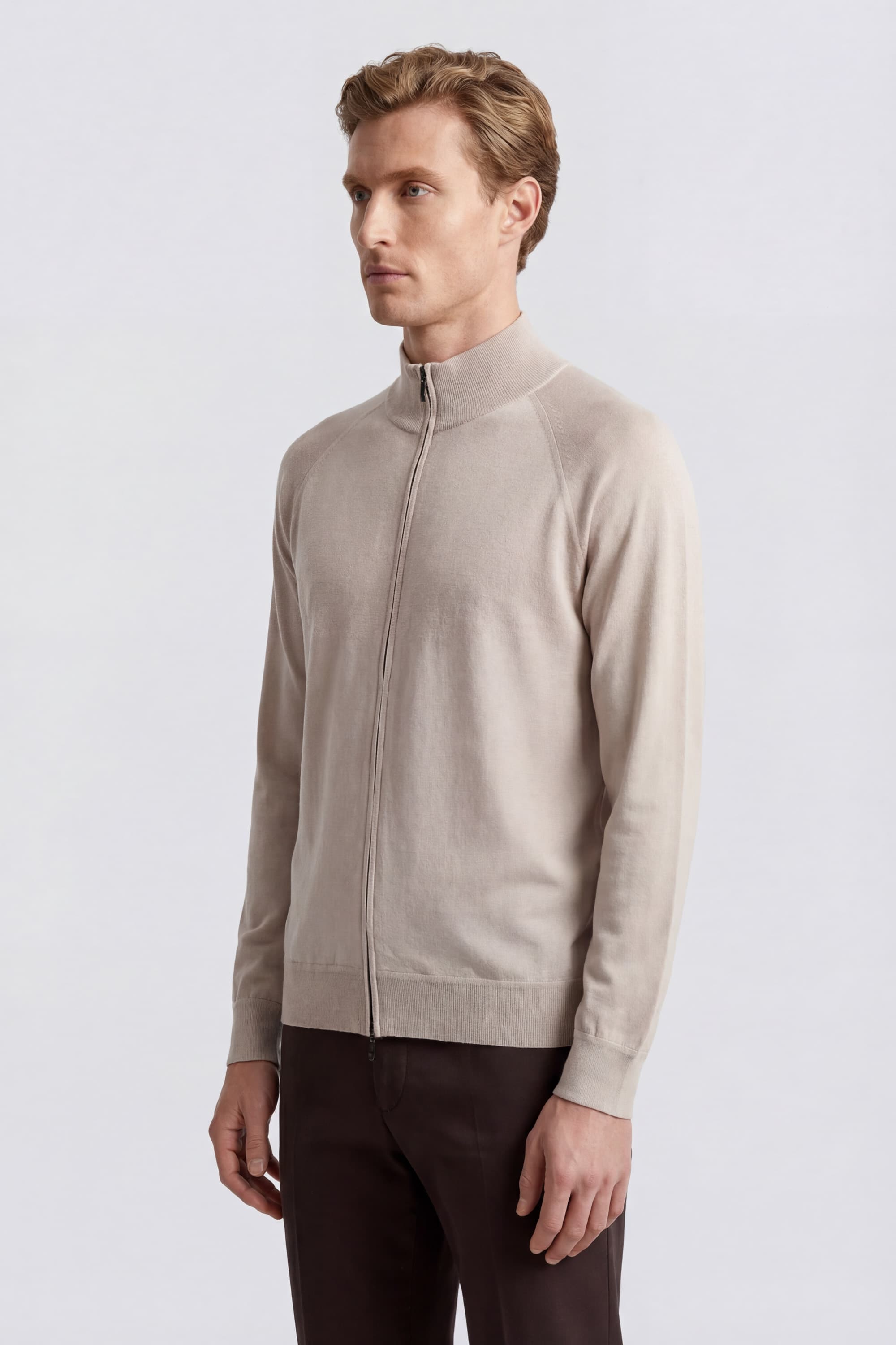 Zip-Up Cardigan in Extrafine Merino Wool - Image 3
