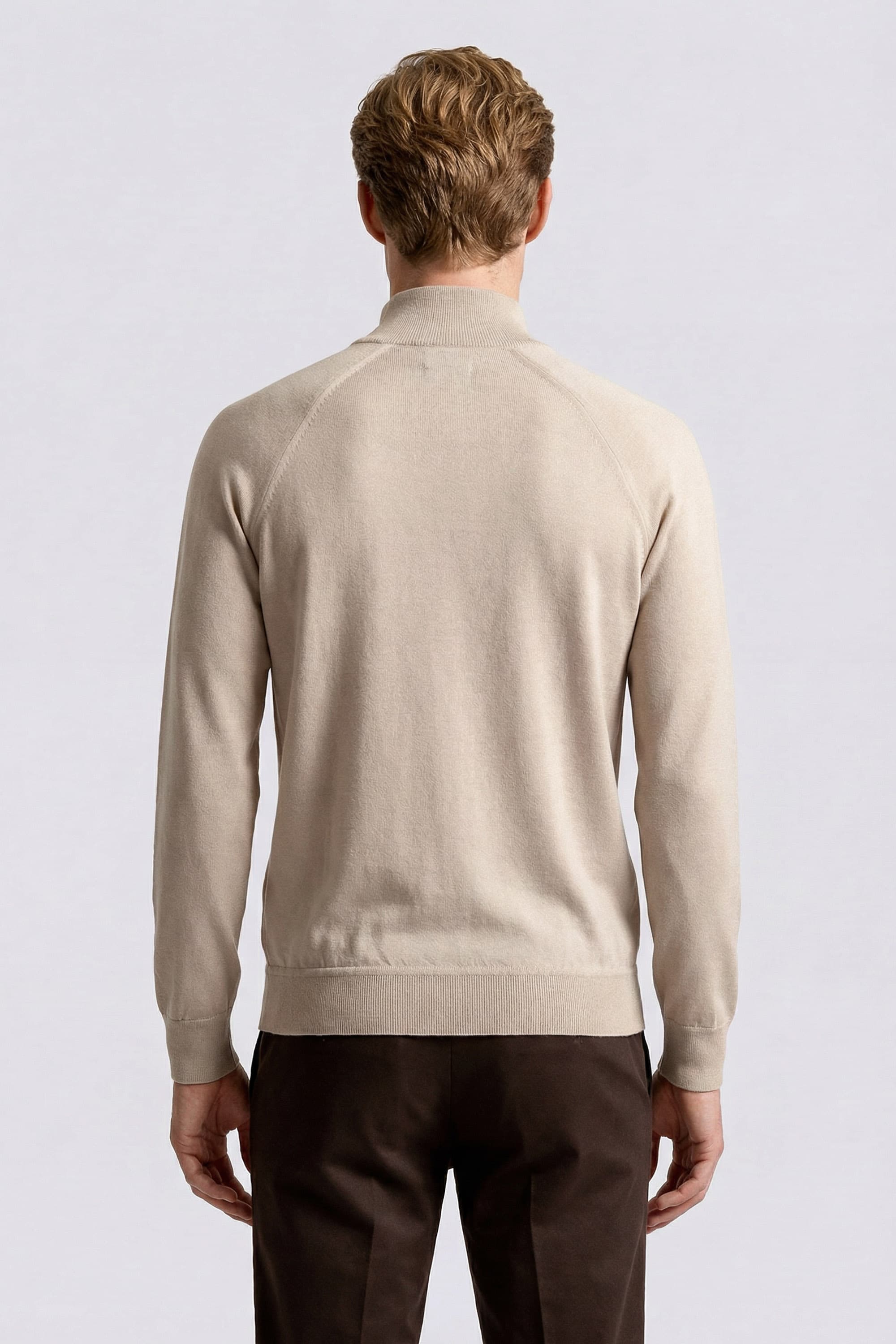 Zip-Up Cardigan in Extrafine Merino Wool - Image 4
